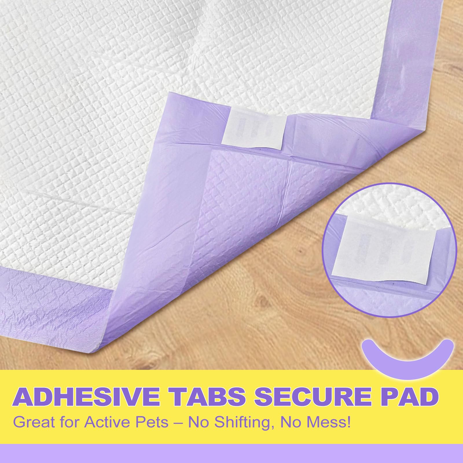 MIZOK Puppy Pads 28x34 Lavender Scented, Dog Pee Pads Extra Large Odor Control Dog Pads Ultra Absorbent Up to 8 Cups, Wee Wee Pa