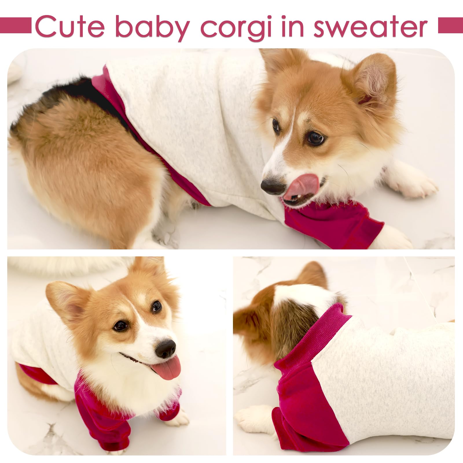 Fuamey Dog Fleece Sweaters For Extra Small Dogs,Dog Pullover Sweatshirt,Dog Winter Clothes For Boy Girl Dogs,Thickening Warm Dog
