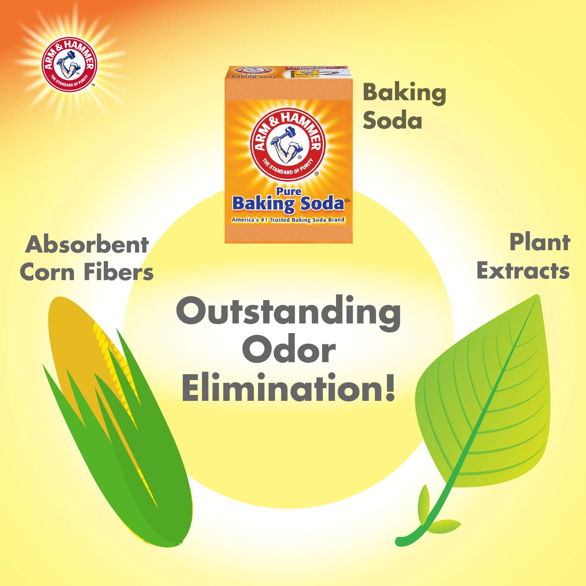 Arm & Hammer Naturals Clumping Litter, Double Duty Litter W/ Corn Fibers, 9Lb