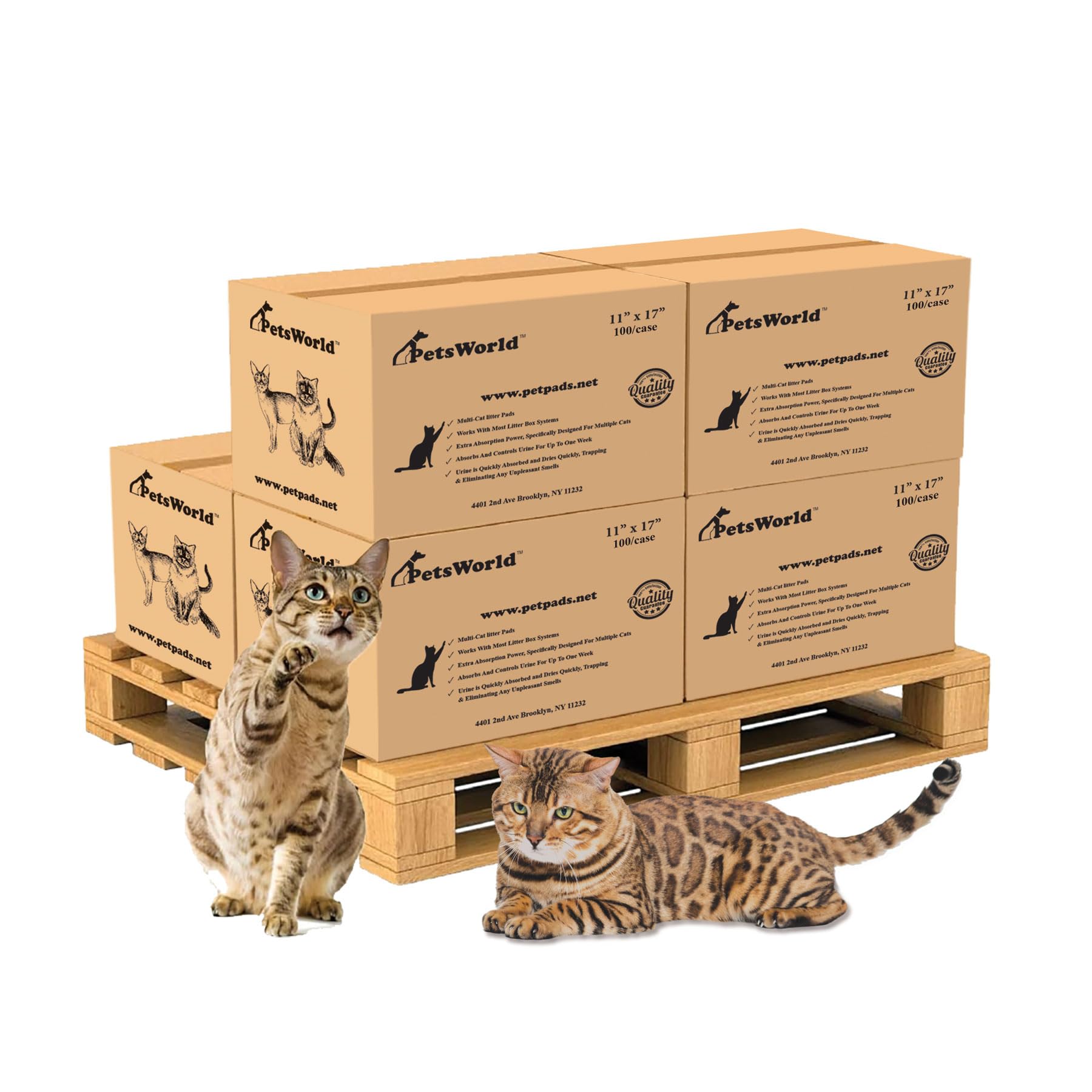 Petsworld Multi Cat Pad Refills For Cats Breeze Litter System, Ultra-Absorbent, Quick Dry - (600 Count, Unscented)