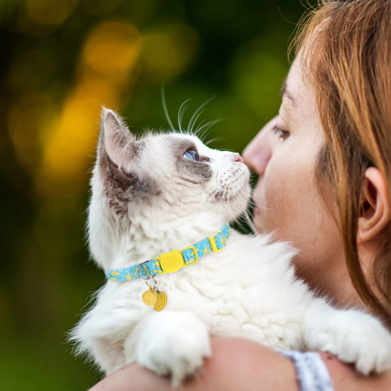 Vkpetfr Breakaway Cat Collars With Bell & Cute Pendants, 3 Pack Adjustable Safety Kitten Collars For Girl Boy Cats Puppy And Small Pets