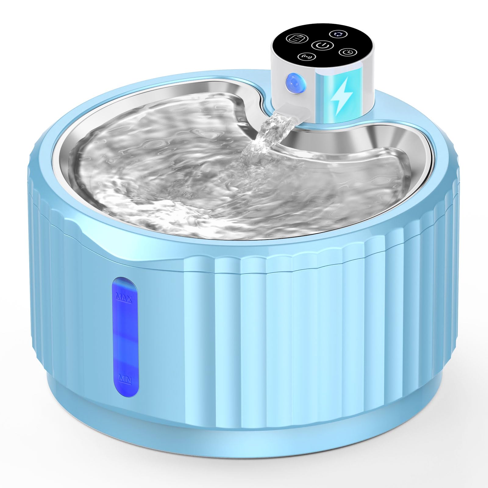 Jeeramia Wireless Cat Water Fountain, 94 Oz/2.8 L Battery Operated Pet Water Fountain For Cats Inside, Automatic Dog Water Fount