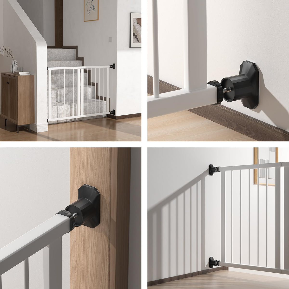 Gate Extender ICERO Baby Gate Extender Wall Protector (4 Pack) Pressure Mounted Gate ...