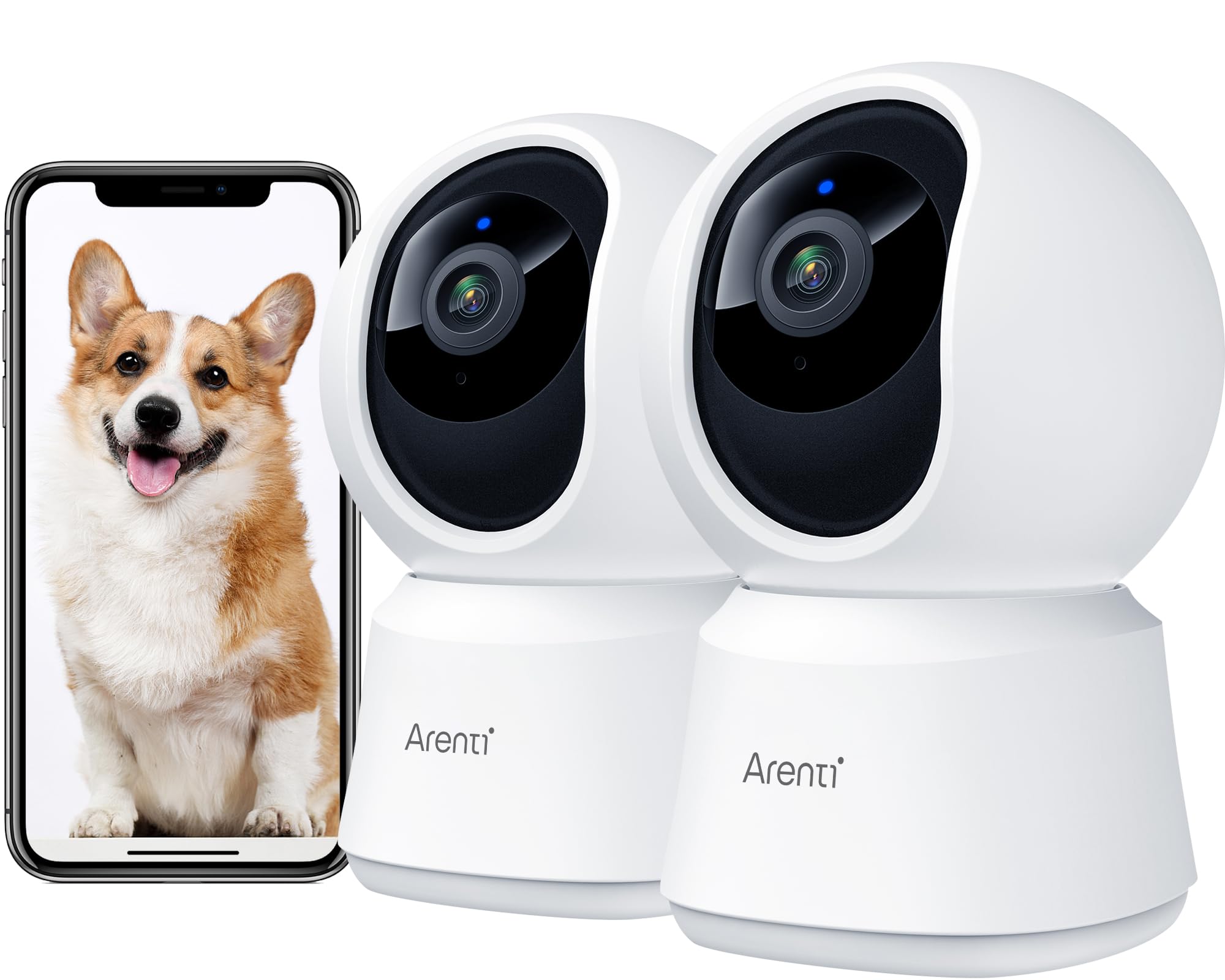 Arenti 5G Security Camera Indoor, 4Mp Pet Camera With Speaker For Dog/Cat, Baby Monitor With Phone App, Dual-Band Wifi, Auto Tra