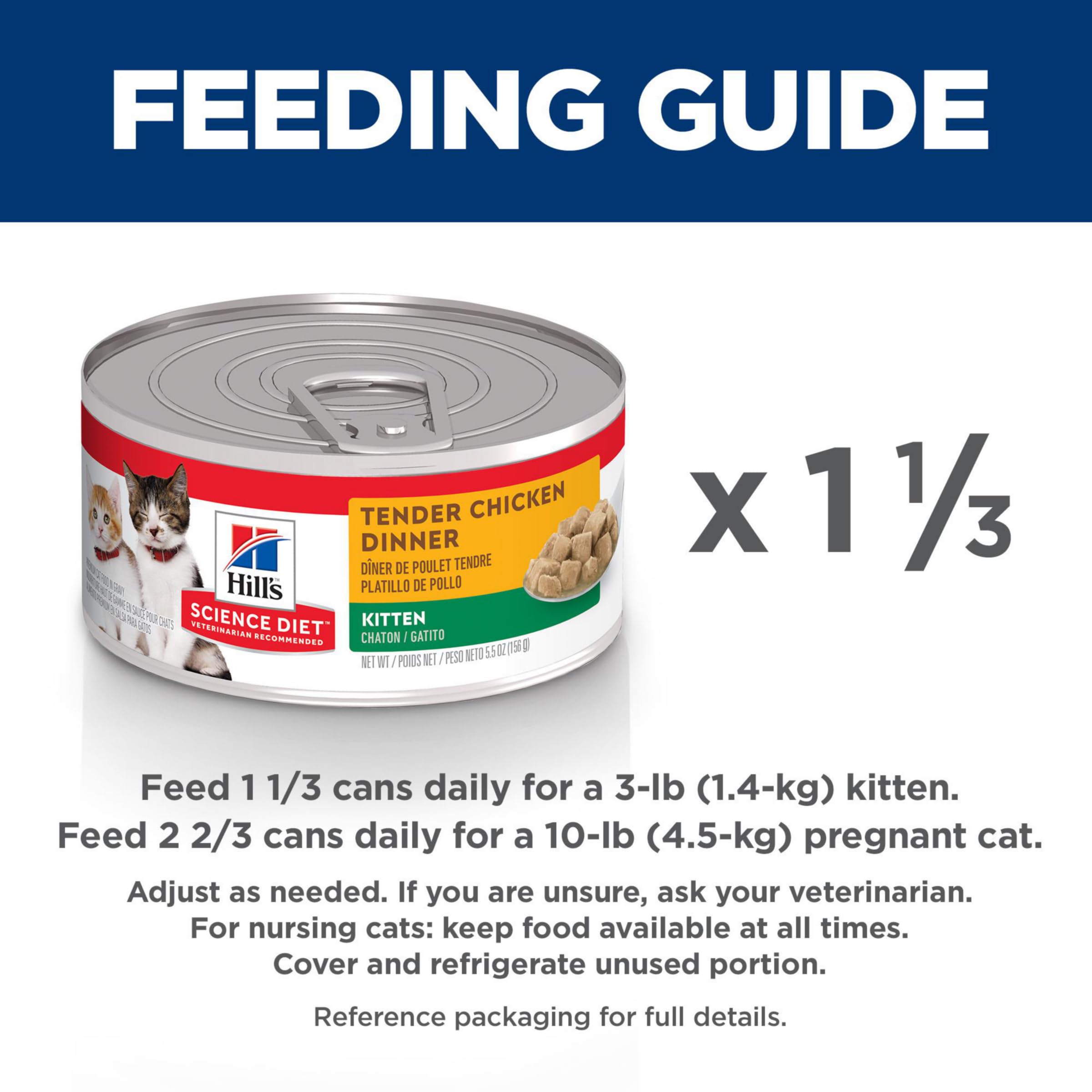 Hills Science Diet Wet Cat Food, Kitten, Tender Chicken Dinner, 5.5 oz. Cans, (Pack of 24)