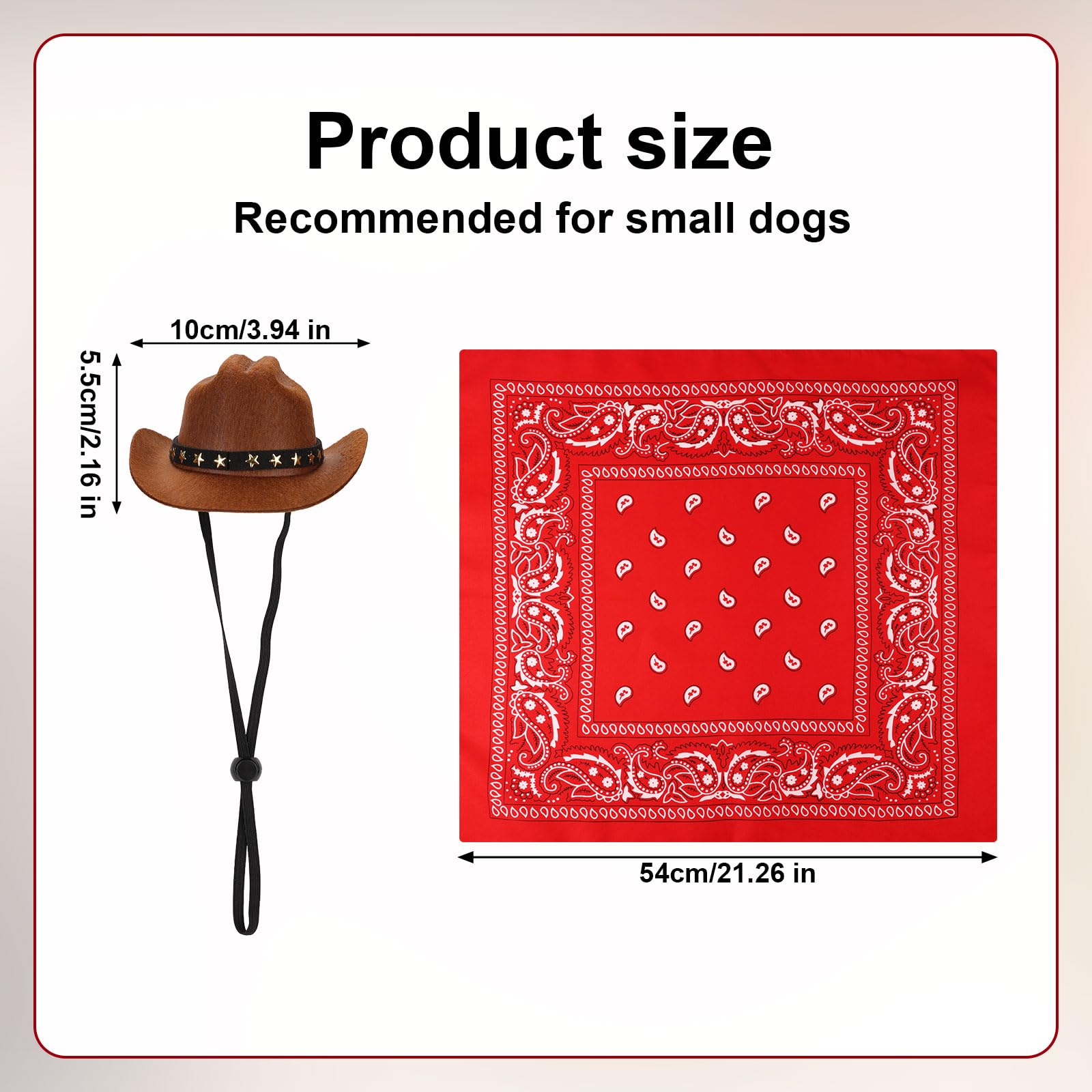 Pet Cowboy Costume, Dog Cowboy Costume Dog Cowboy Hat & Dog Bandana Scarf Dog Halloween Costumes Outfit Accessories For Small Ca