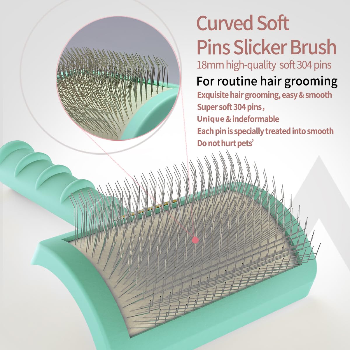 LBMBAIC Super Dense Soft Brush for Thick and Long Fur - Doodle Grooming Brush for Fluff, Shedding, Tangles on Goldendoodles - 25