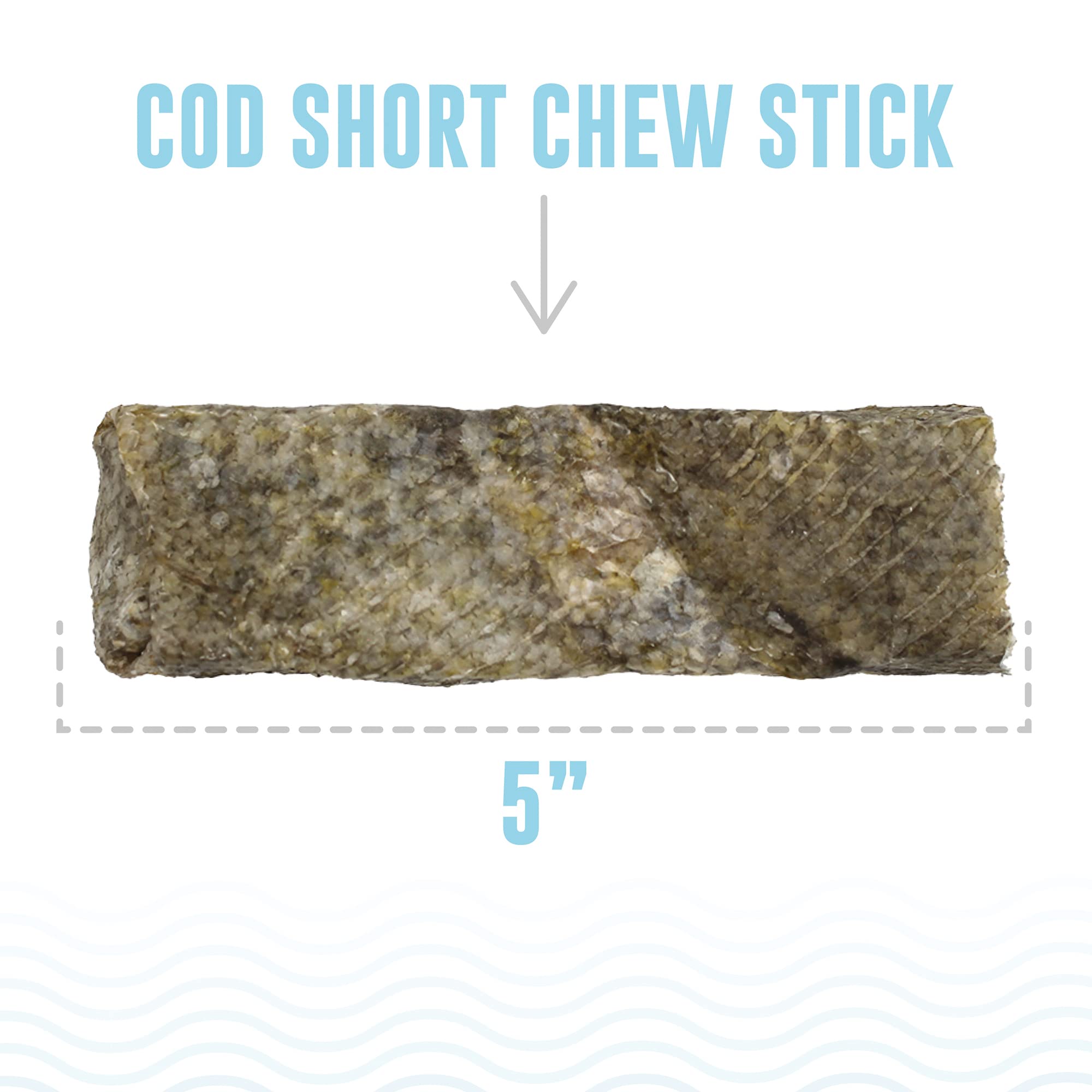 Icelandic Dog Cod Skin Chew Stick 5 Inches 3 Pack