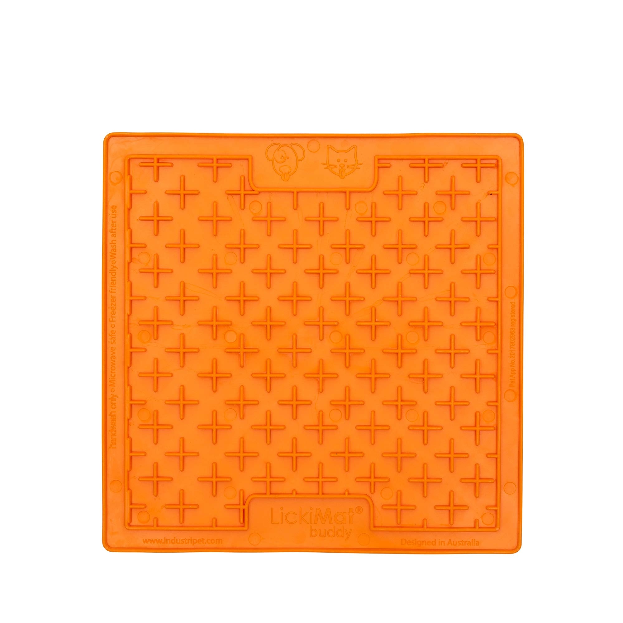 LickiMat Classic Buddy Slow Feeder for Dogs Lick Mat Boredom Anxiety Reducer Perfect for Food Treats Yogurt Liquid Food Peanut B