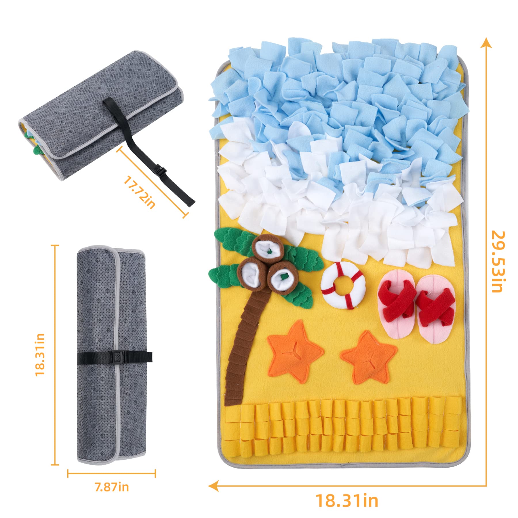 Snuffle Mat For Large Dogs Sniff Mat For Cats, Dog Enrichment Toys, Dog Puzzle Toys Small Medium Pet Sniffing Mat Large Breed