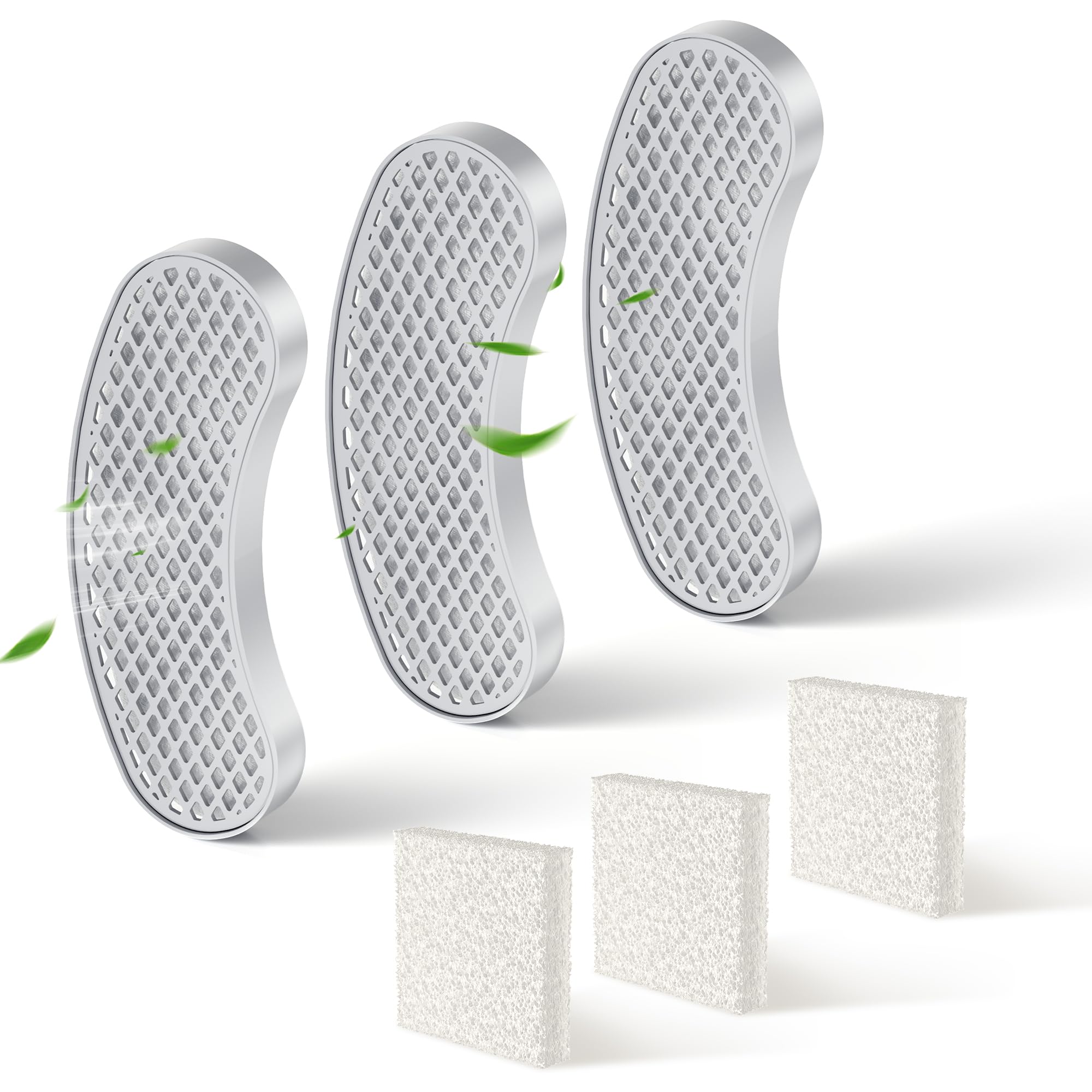 Petlipo 3-Pack Filters Replacement & 3-Pack Pre-Filter Sponges For 9~12 Weeks Usage, Compatible With All Petlipo Water Fountain 