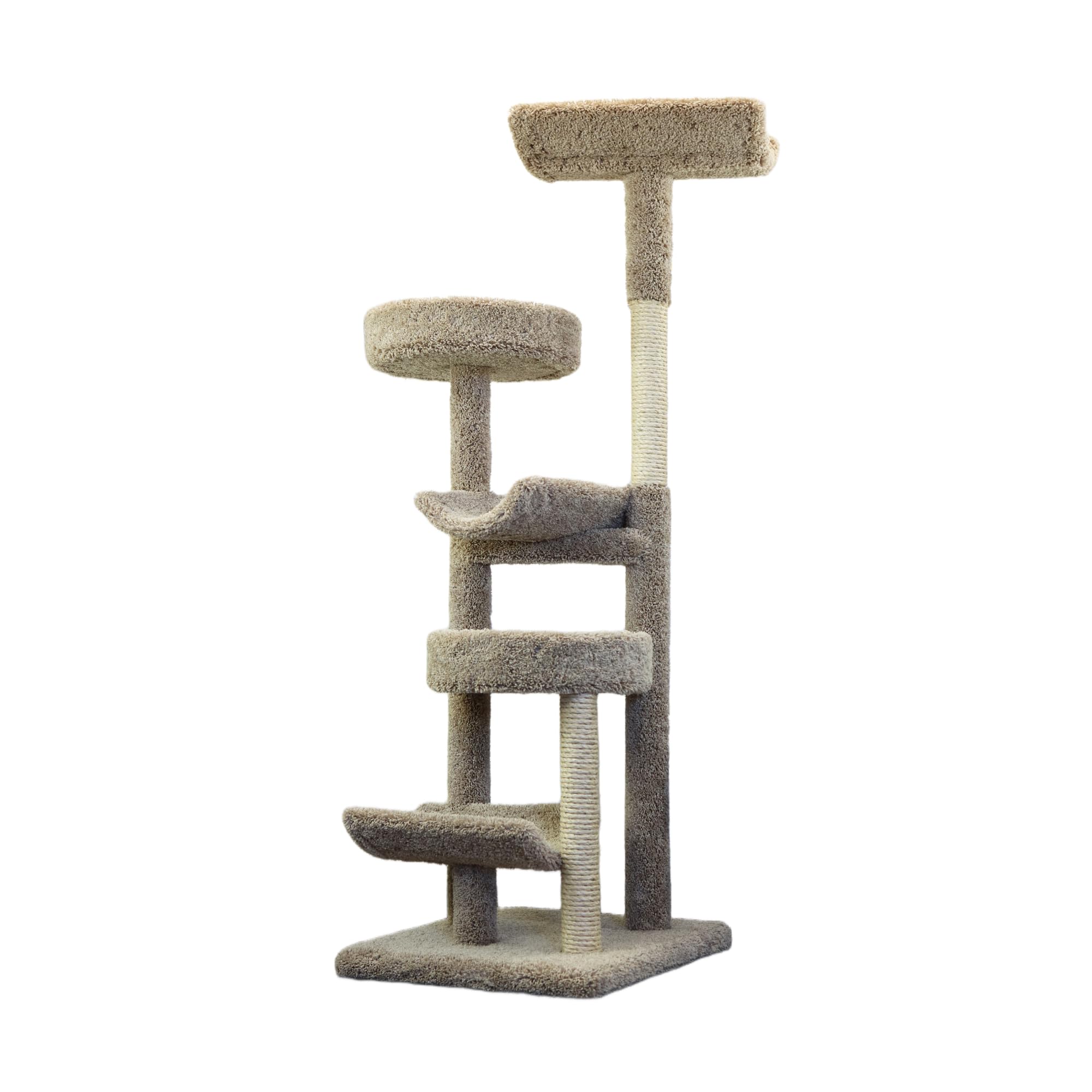 Prestige Cat Trees 130098-Neutral Staggered Cat Tower Cat Tree, Large