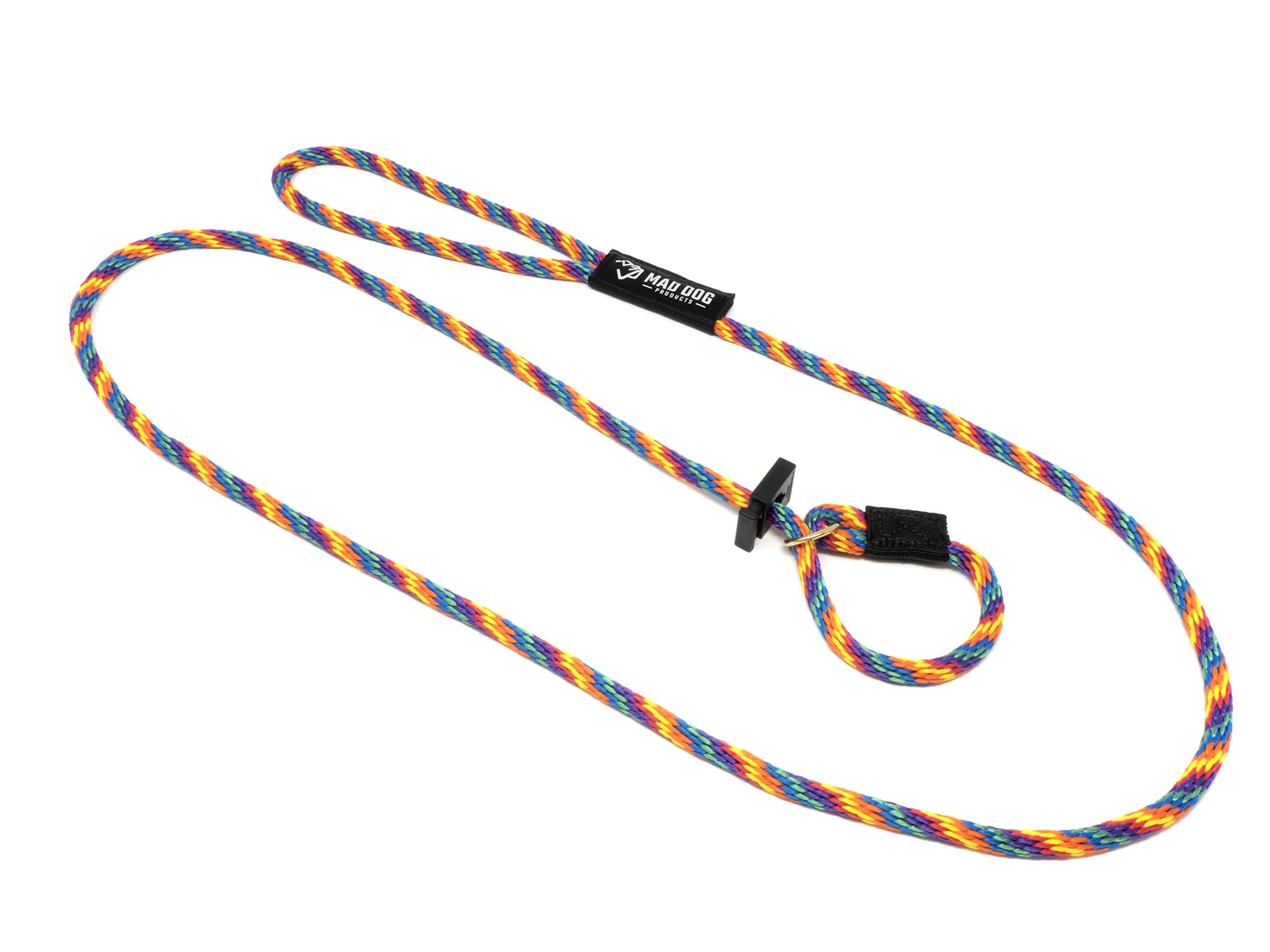 Mad Dog Products English Slip Dog Lead | 3/8 Inch X 6 Feet | Rainbow