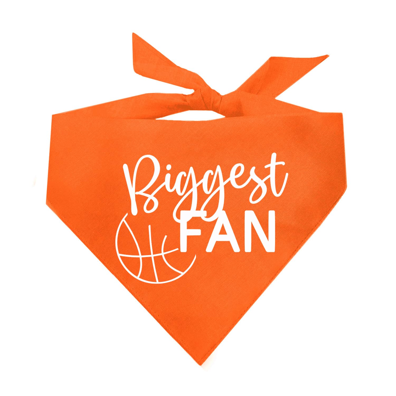 Biggest Fan Basketball Dog Bandana (Orange, Os 541)