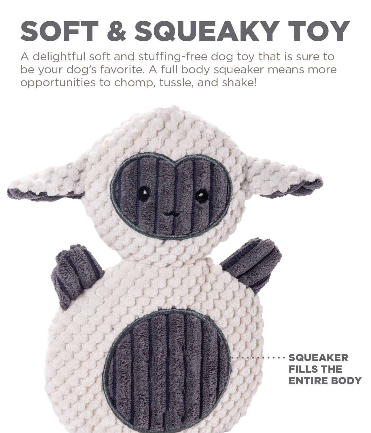 Outward Hound By Charming Pet Animates Lamb Plush Squeaky Dog Toy