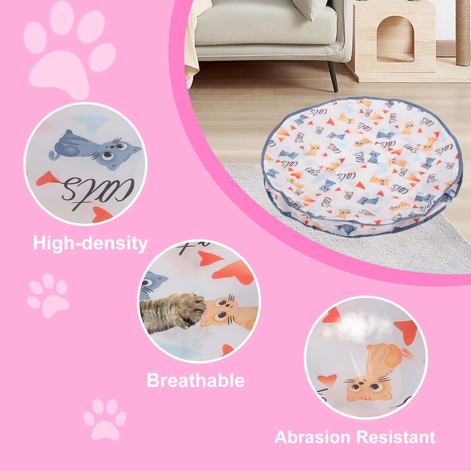 Goldsuccess Interactive Cat Toy Ball Fast Rolling In Pouch, Automatic Motion Activated Simulated Chirping Bird Sound Hide And Se