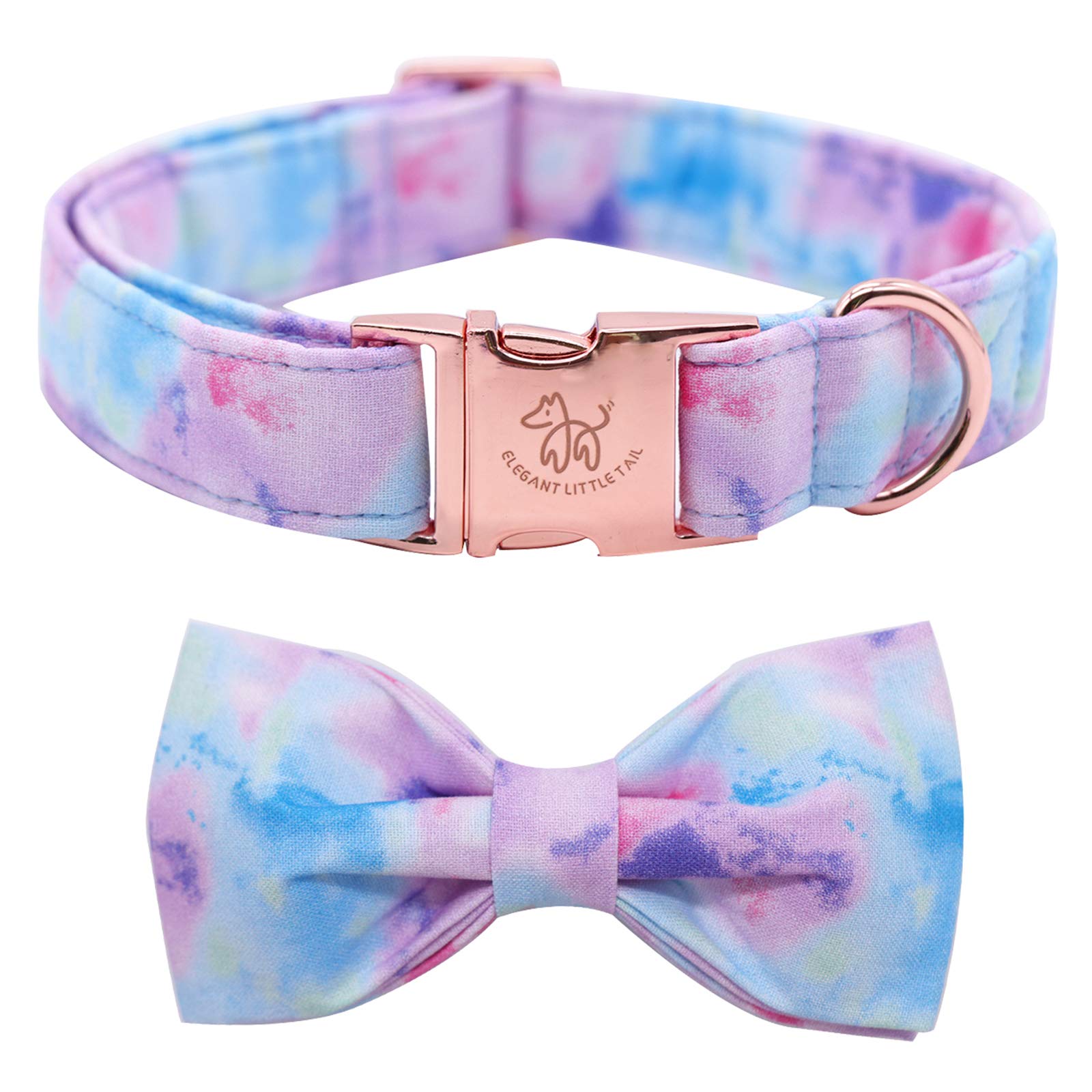 Elegant Little Tail Dog Collar With Bow, Soft&Comfy Bowtie Dog Collar, Adjustable Pet Gift Collars For Small Medium Large Dogs
