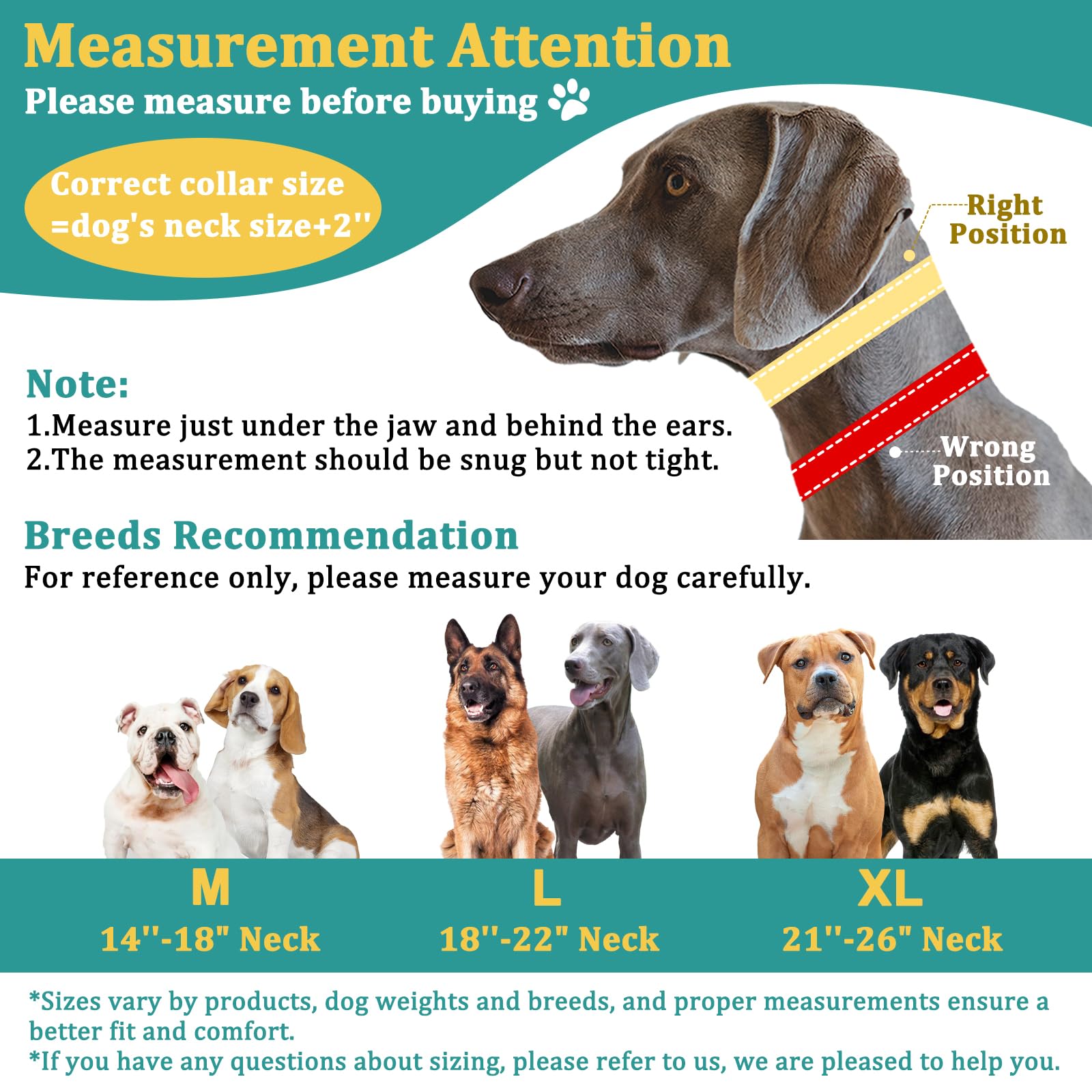 Mayerzon Martingale No Pull Dog Collar For Large Medium Dogs Pitbull German Shepherd Rottweiler, Reflective Anti Pull Dog Collar