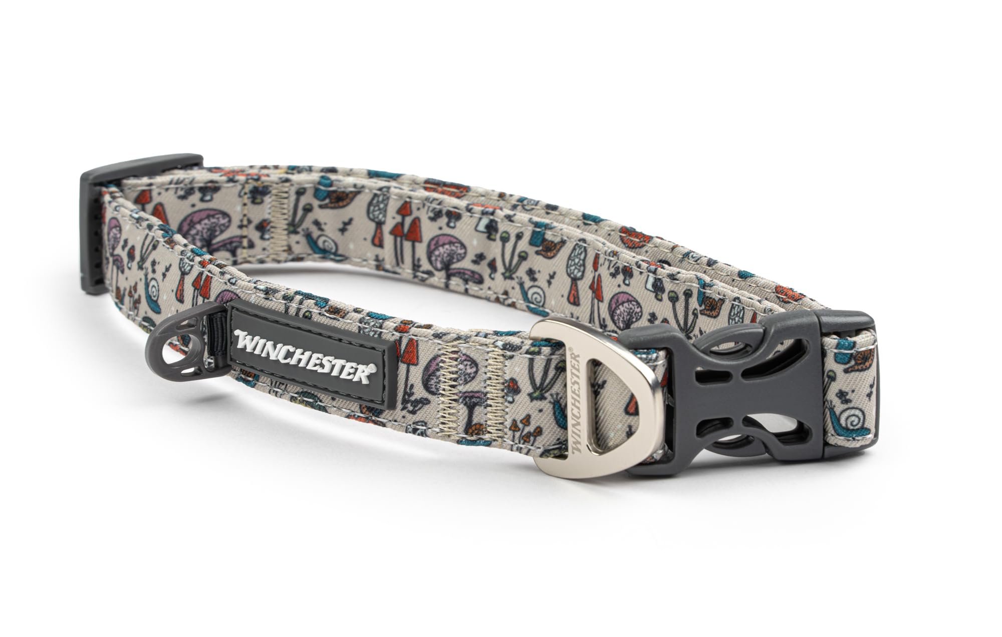 Winchester Printed Designer Dog Collar, Garden Fungi, S