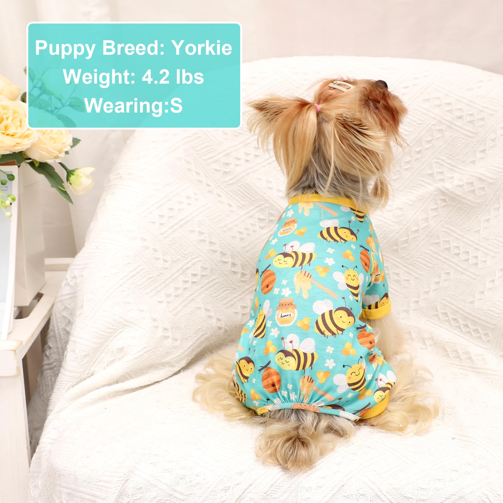 Dog Pajamas Pjs Spring Summer Dog Clothes For Small Dogs Girl Boy, Soft Stretchy Tiny Chihuahua Yorkie Puppy Clothes Doggie Ones