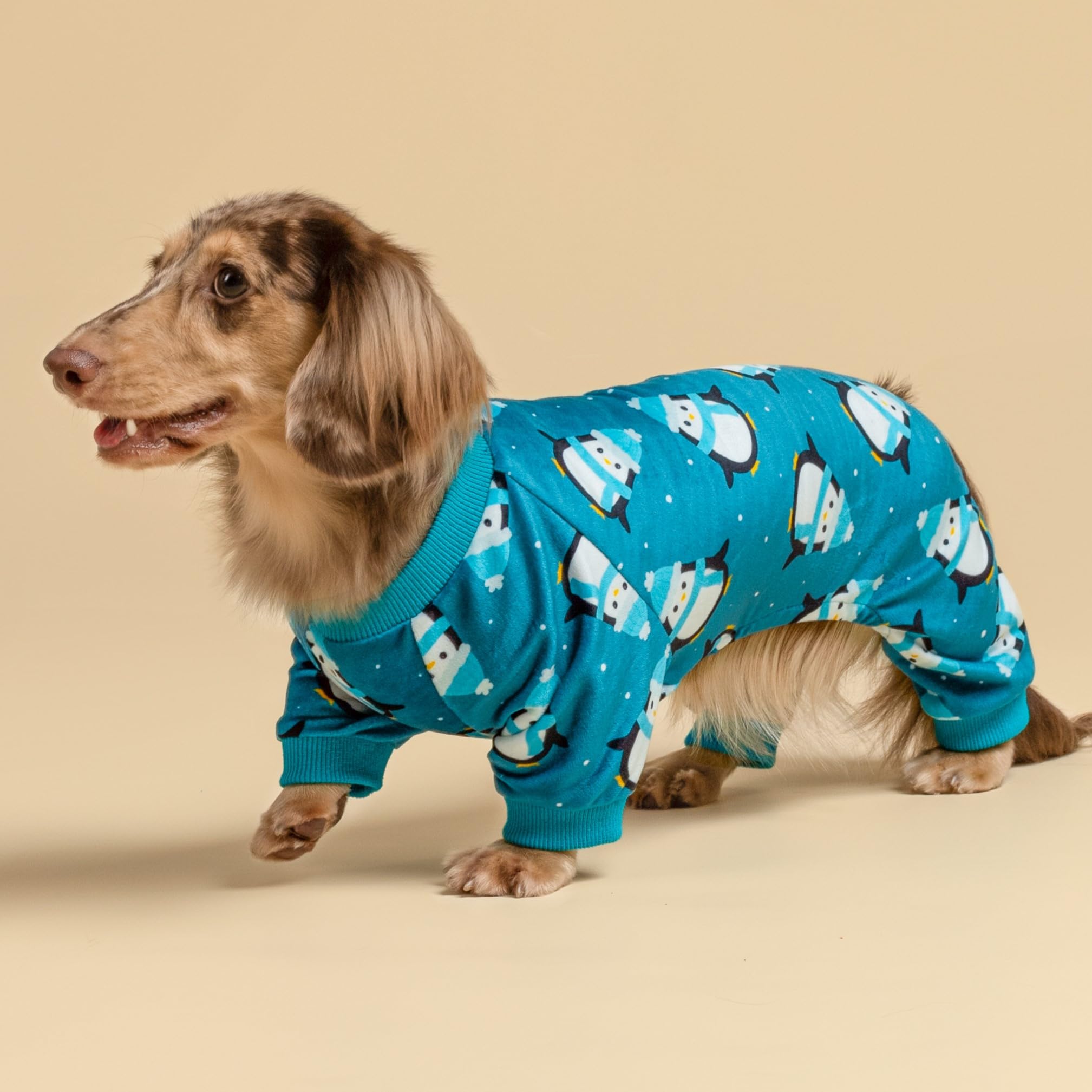 Fitwarm Cute Penguin Dog Pajamas, Dog Winter Clothes For Small Dogs Girl Boy, Cozy Dog Onesie, Soft Pet Jammies, Doggy Apparel,