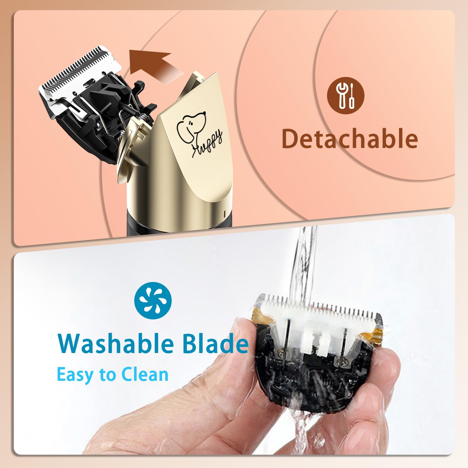 Dog Clippers for Grooming,Dog Grooming Kit Clippers,Dog Grooming kit,Pet Hair Trimmer,Shaver Cordless Electric Quiet Hair Clippe