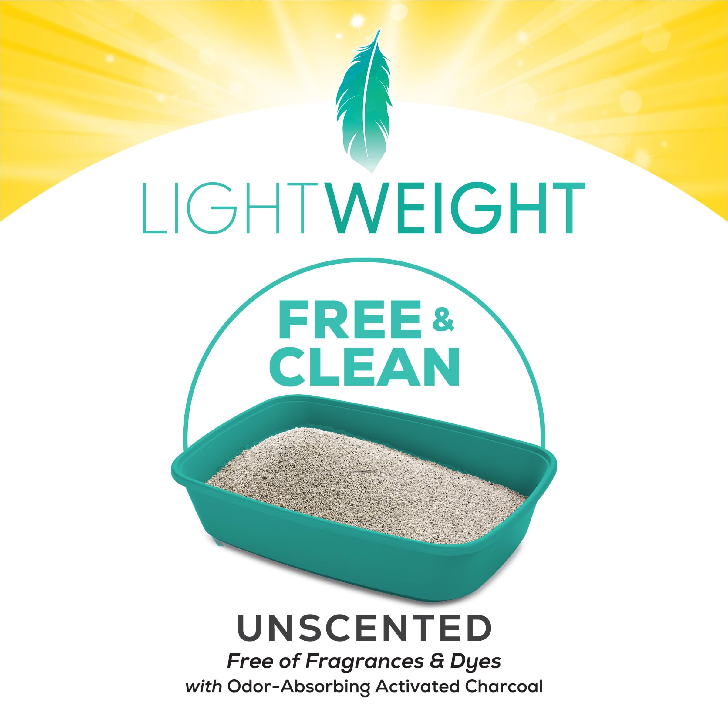 Purina Tidy Cats Low Dust, Clumping Cat Litter Odor Control, Lightweight Free And Clean Unscented, Multi Cat Litter - 12 Lb. Box