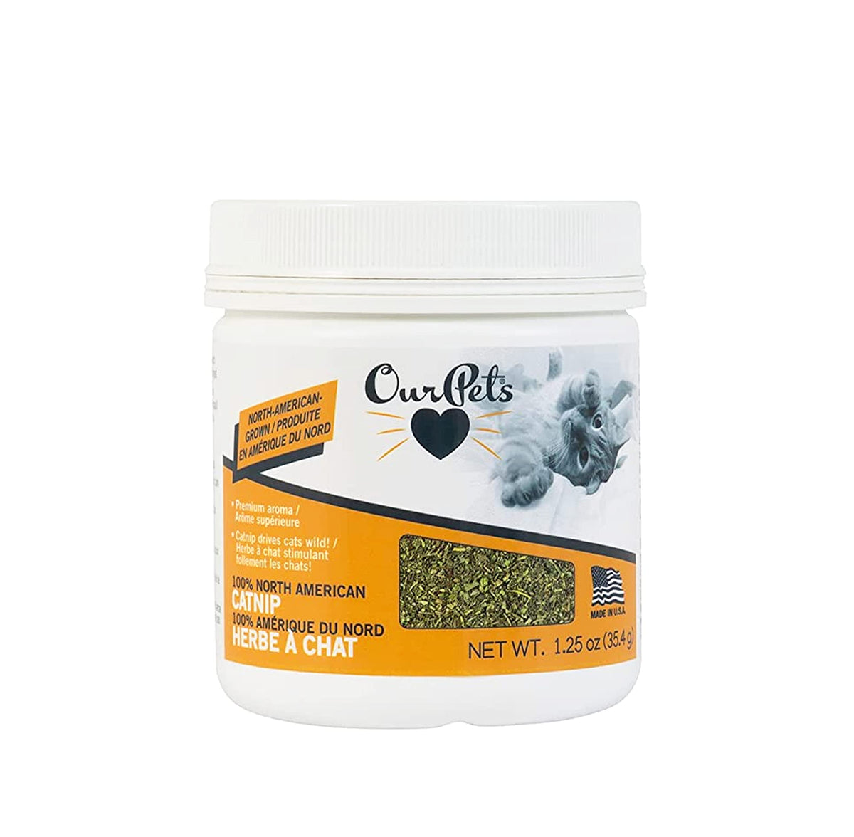 Ourpet'S Premium Catnip - 1.25 Oz Jar Of High Potency Catnip - 100% North American Grown