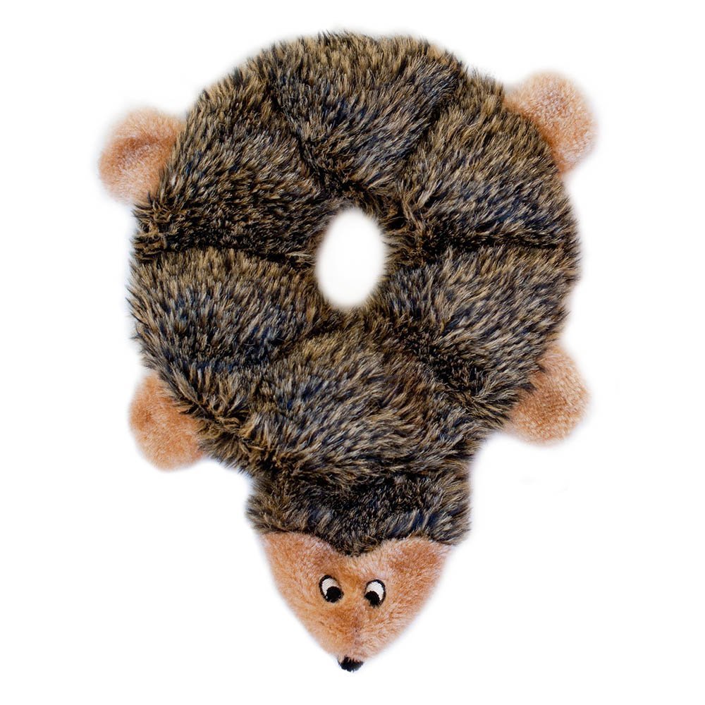 Zippypaws - Loopy - No Stuffing Squeaky Plush Dog Toy - For Small And Medium Dogs - Hedgehog