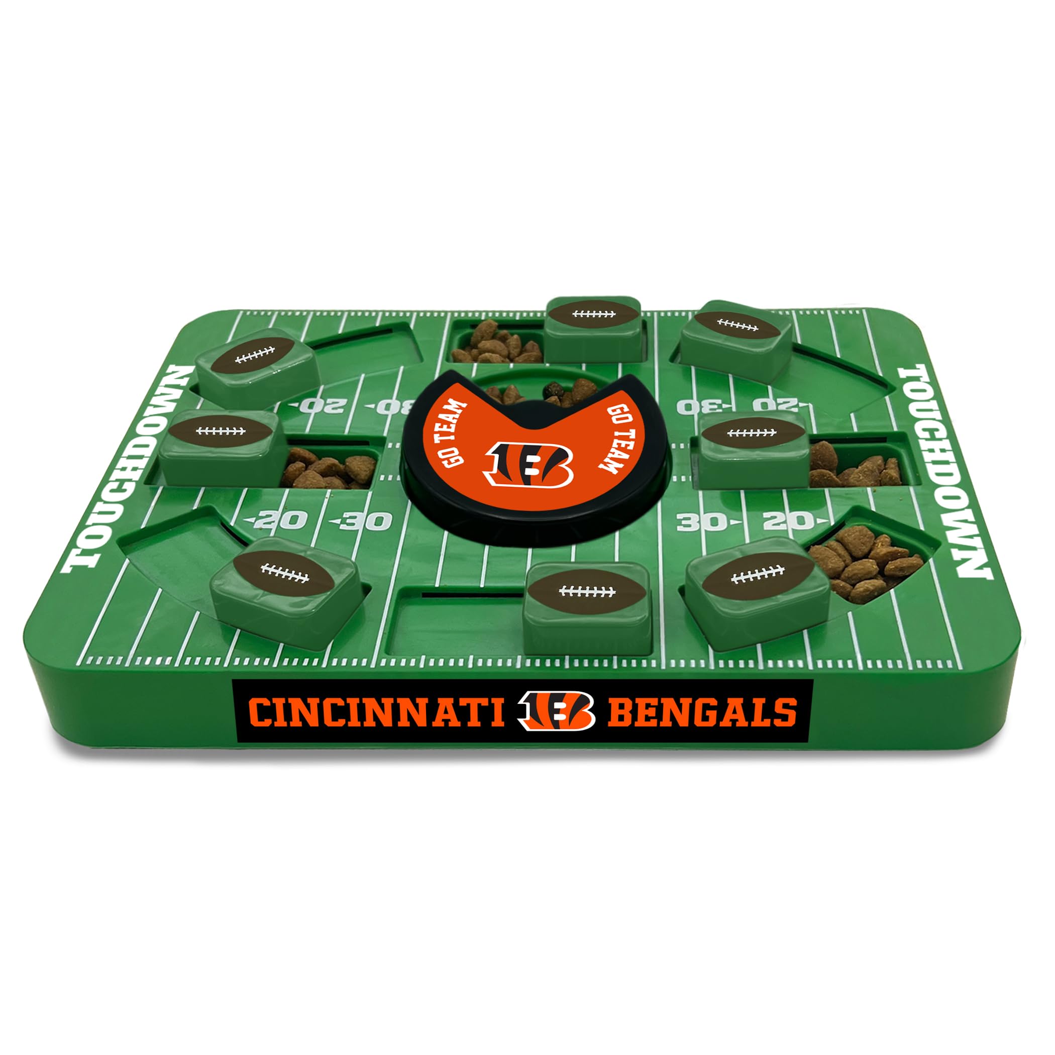 Pets First Nfl Cincinnati Bengals Large Puzzle Toy, New Size, Interactive Dog Slow Feeding Toy