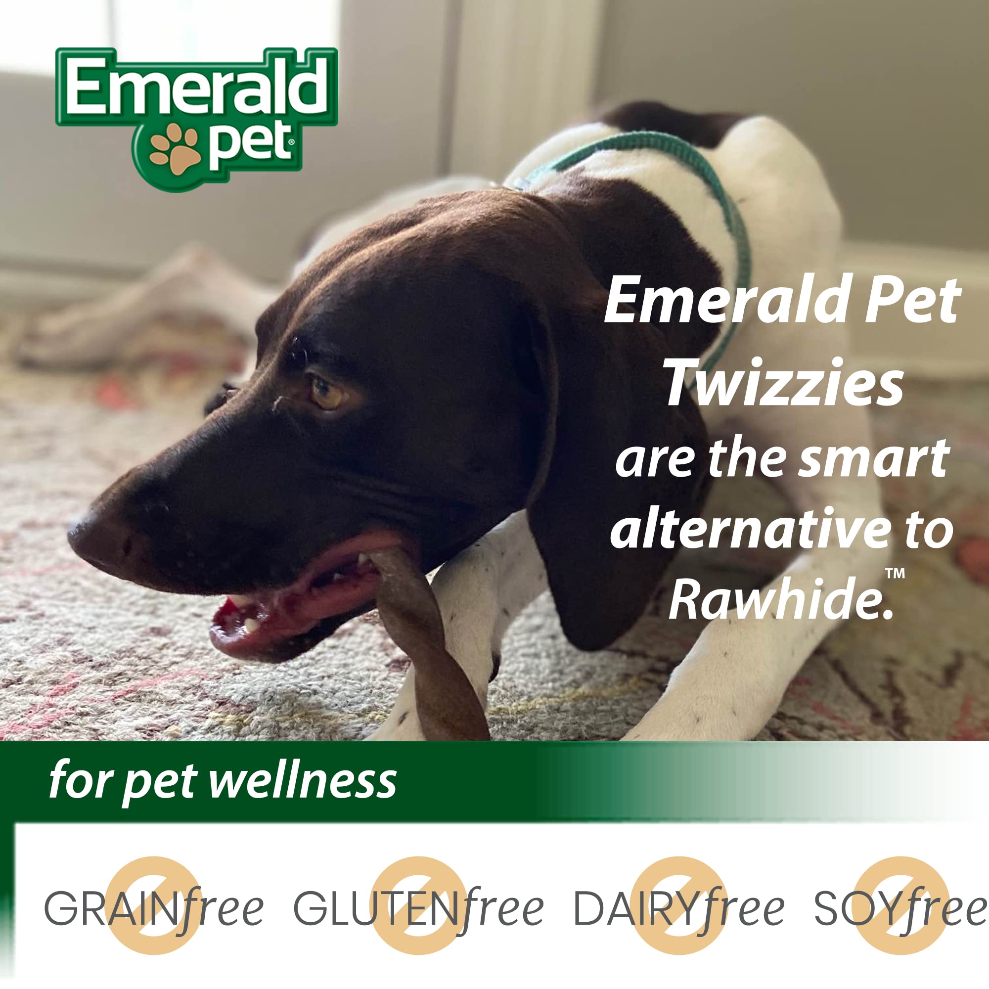 Emerald Pet - Dog Chews, Chew Treats, Rawhide Free, All-Natural Chew Sticks, Lasting Dog Treat, 100% Digestible, Grain-Free, Glu