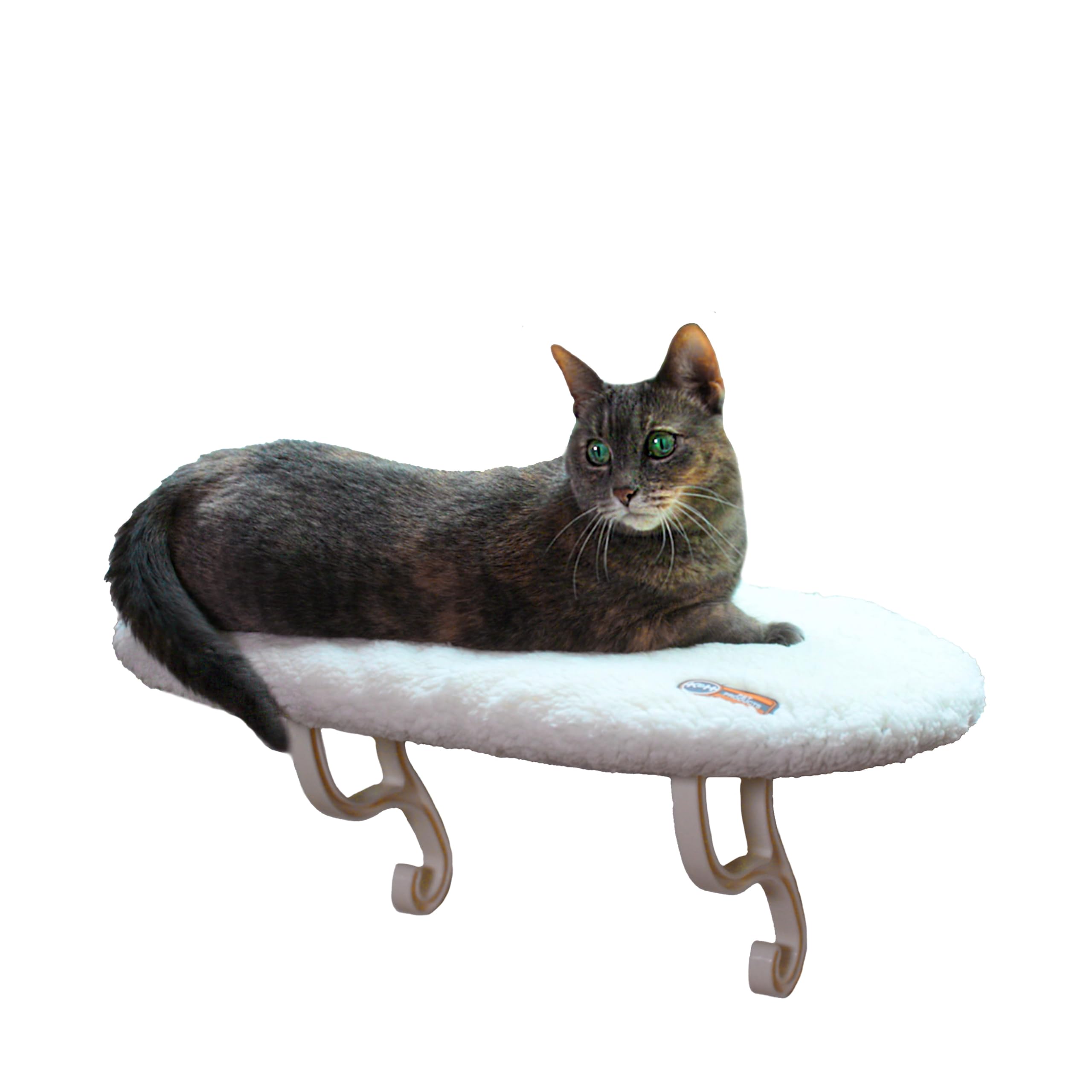 K&H Pet Products Kitty Sill Cat Window Perch for Large Cats, Orthopedic Window Hammock Bed Holds 40LBS, Washable Cover, Kitty Wi