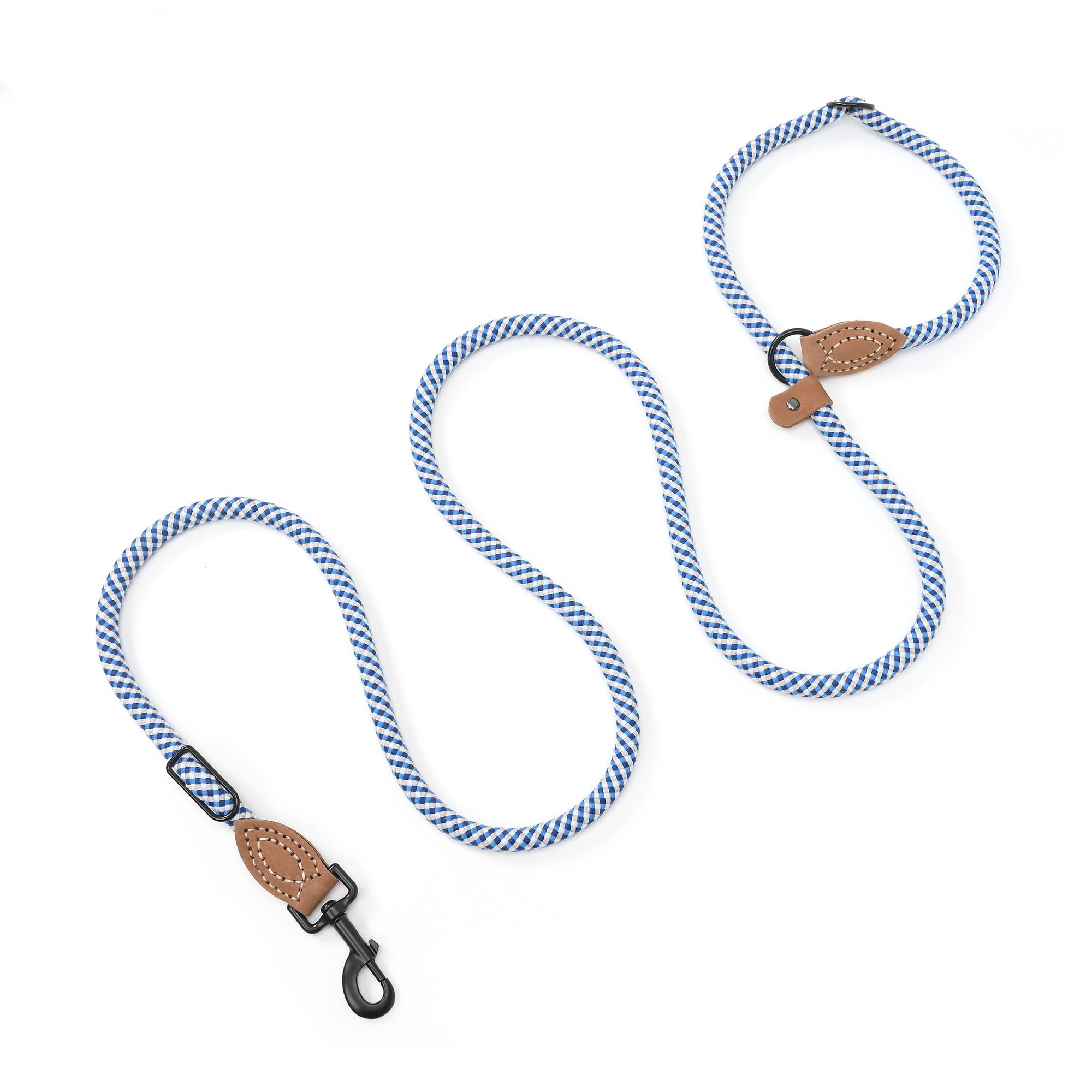 Mile High Life Hands Free Dog Leash, Crossbody Waist Leash With Genuine Leather Connection, Multifunctional Adjustable Slip Lead
