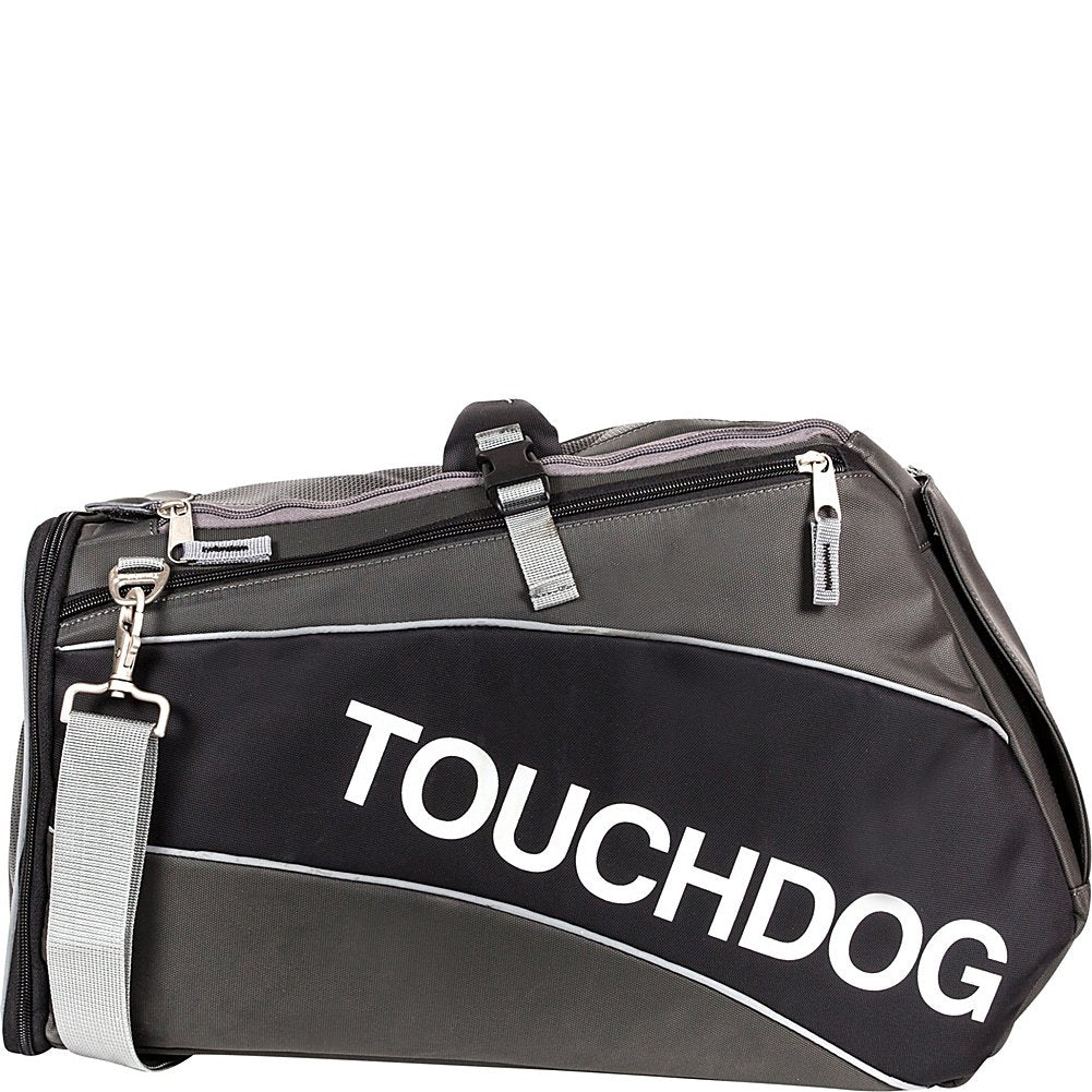 Touchdog 'Modern-Glide' Airline Approved Water-Resistant Sporty Travel Fashion Pet Dog Carrier, One Size, Jet Black