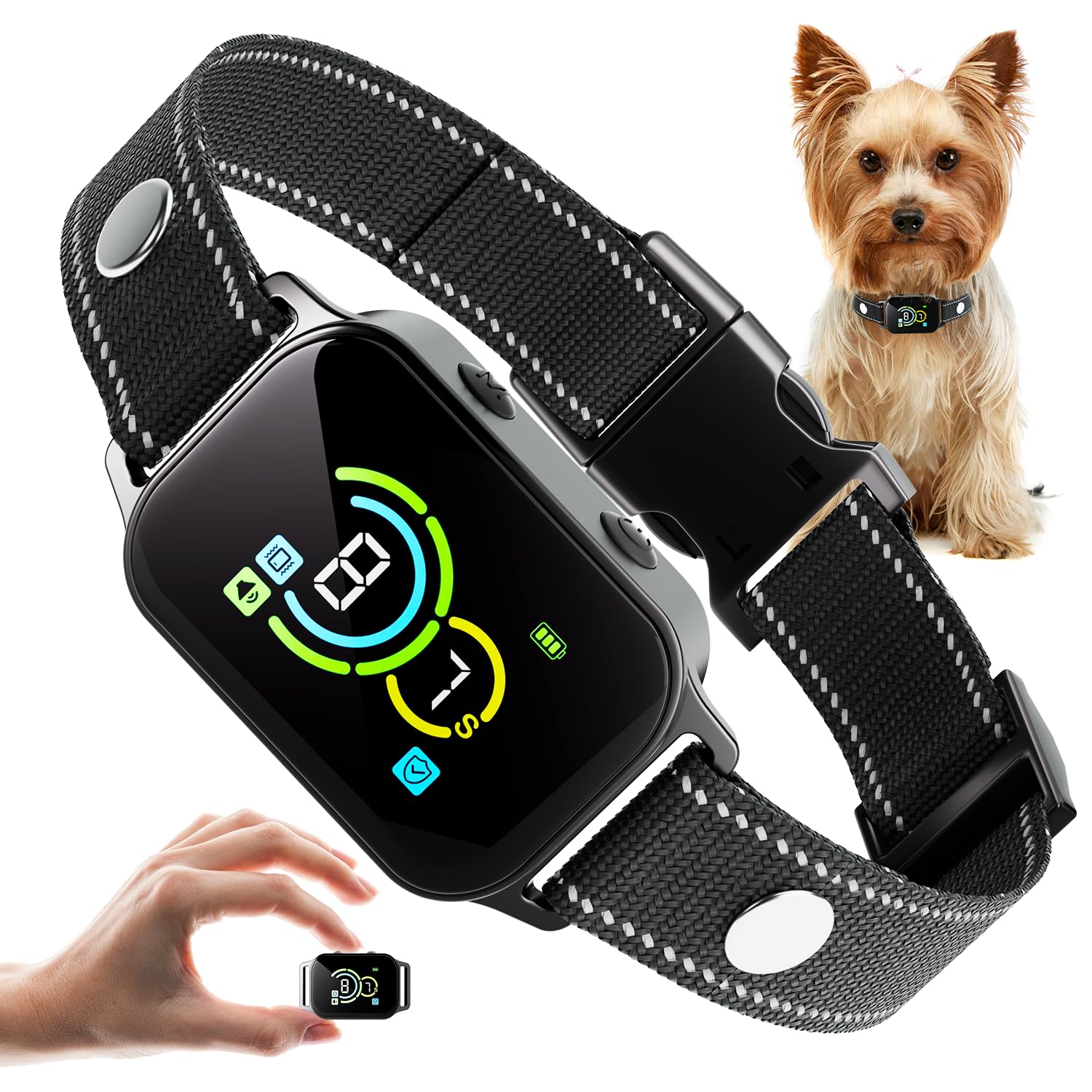 Dog Bark Collar,No Shock Rechargeable Smart Barking Collar For Small Medium Mini Dogs,Anti-Bark Collar For Small Dogs,Bark Colla