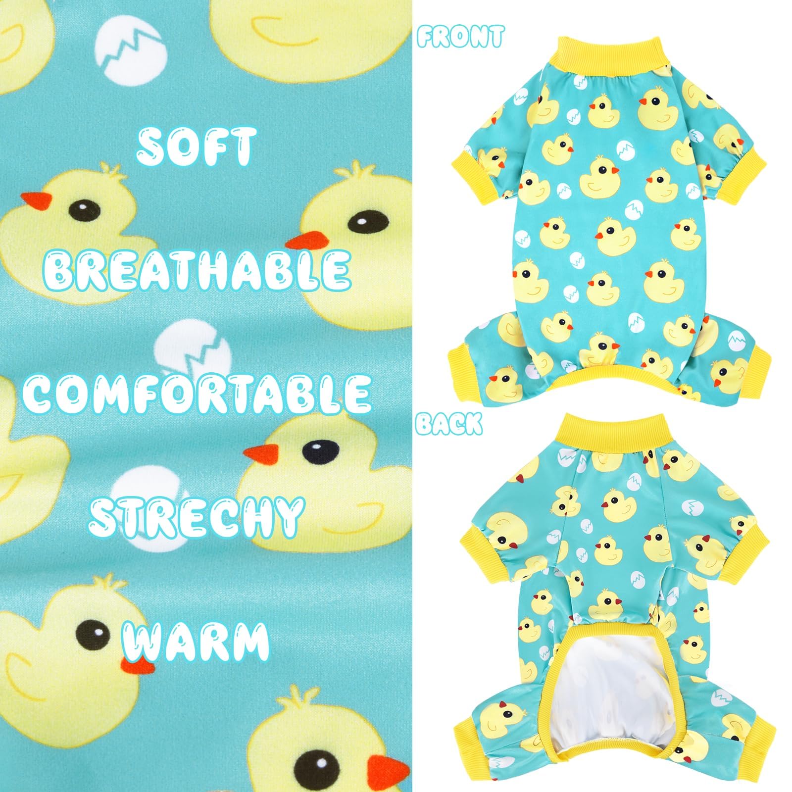 Xpudac Dog Pajamas Soft Stretchy Dog Clothes For Small Medium Dogs Pet Jumpsuit Cat Apparel-Xs