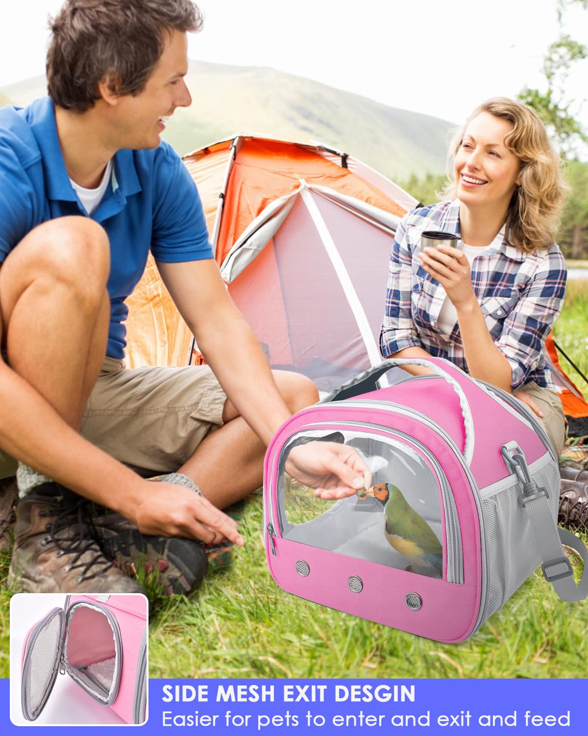 Bissap Guinea Pig Carrier Bag, Portable Small Animal Carrier Pouch For Hamster Chinchilla Bunny Hedgehog Lizard Bearded Dragon B