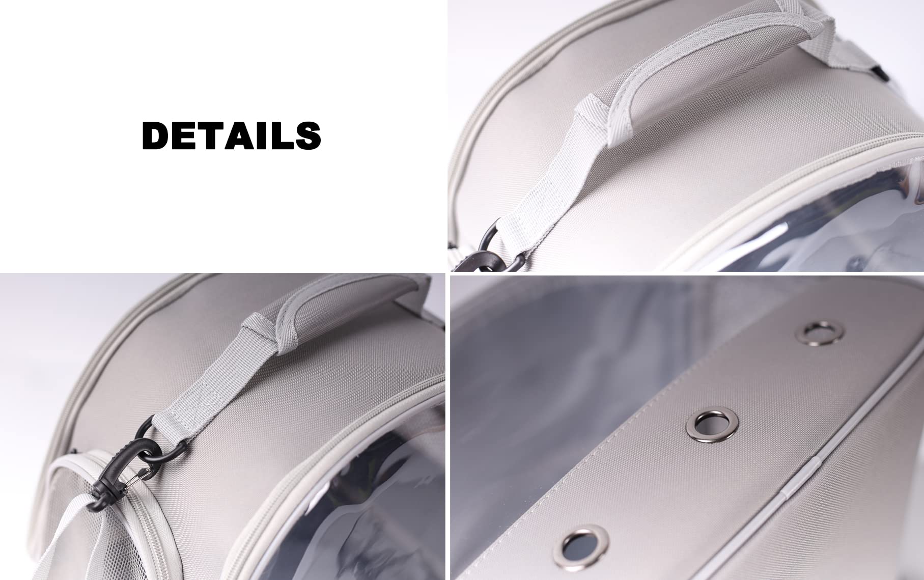 Guinea Pig Carrier Backpack, Clear Bubble Window Backpack For Guinea Pig, Bunny Rat Bird (Grey, Carrier)