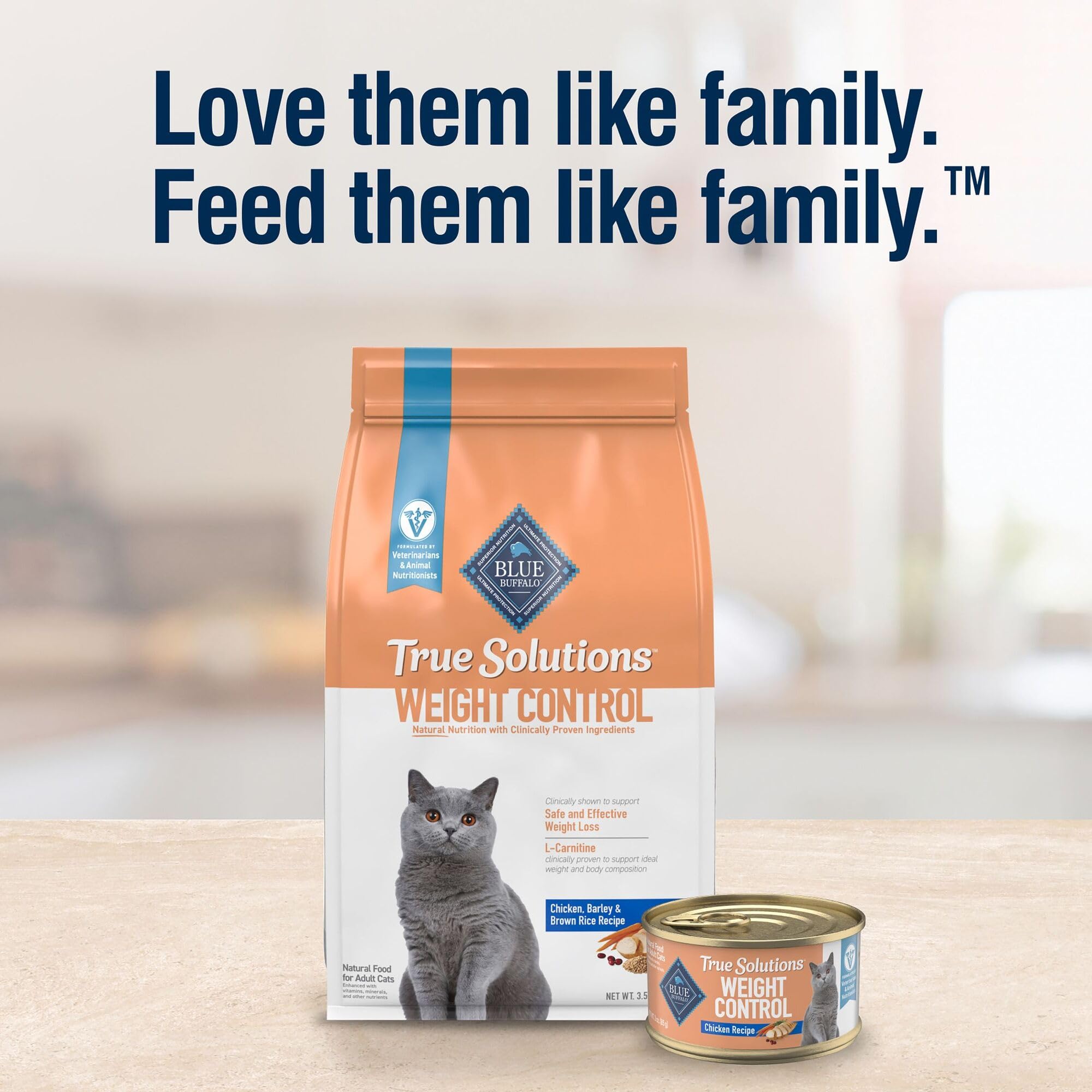 Blue Buffalo True Solutions Weight Control Natural Dry Cat Food for Adult Cats, Chicken, 11-lb. Bag