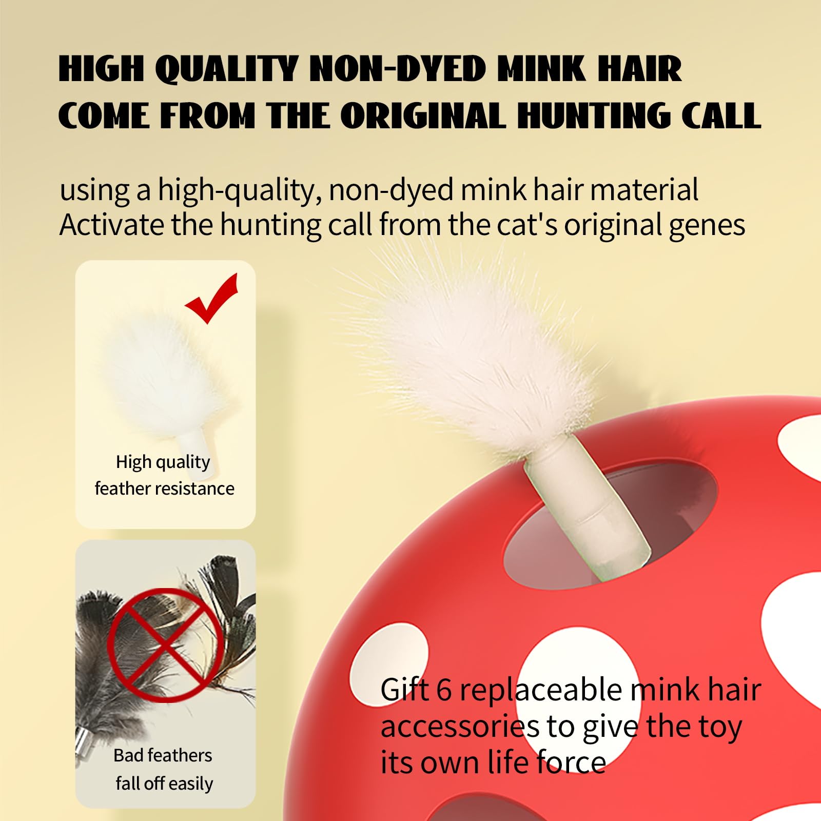 Pakeway Interactive Cat Toy, Automatic Cat Toys For Indoor Cats, Feather Toys, Eight Hole Structure And Two Ambush Feather,Infra