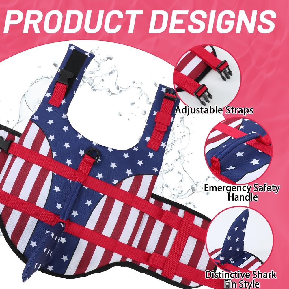 Emust Dog Life Vests, Pet Floats For Swimming, Boat, Pool, Ripstop Dog Life Jacket With High Buoyancy And Lift Handle For Small