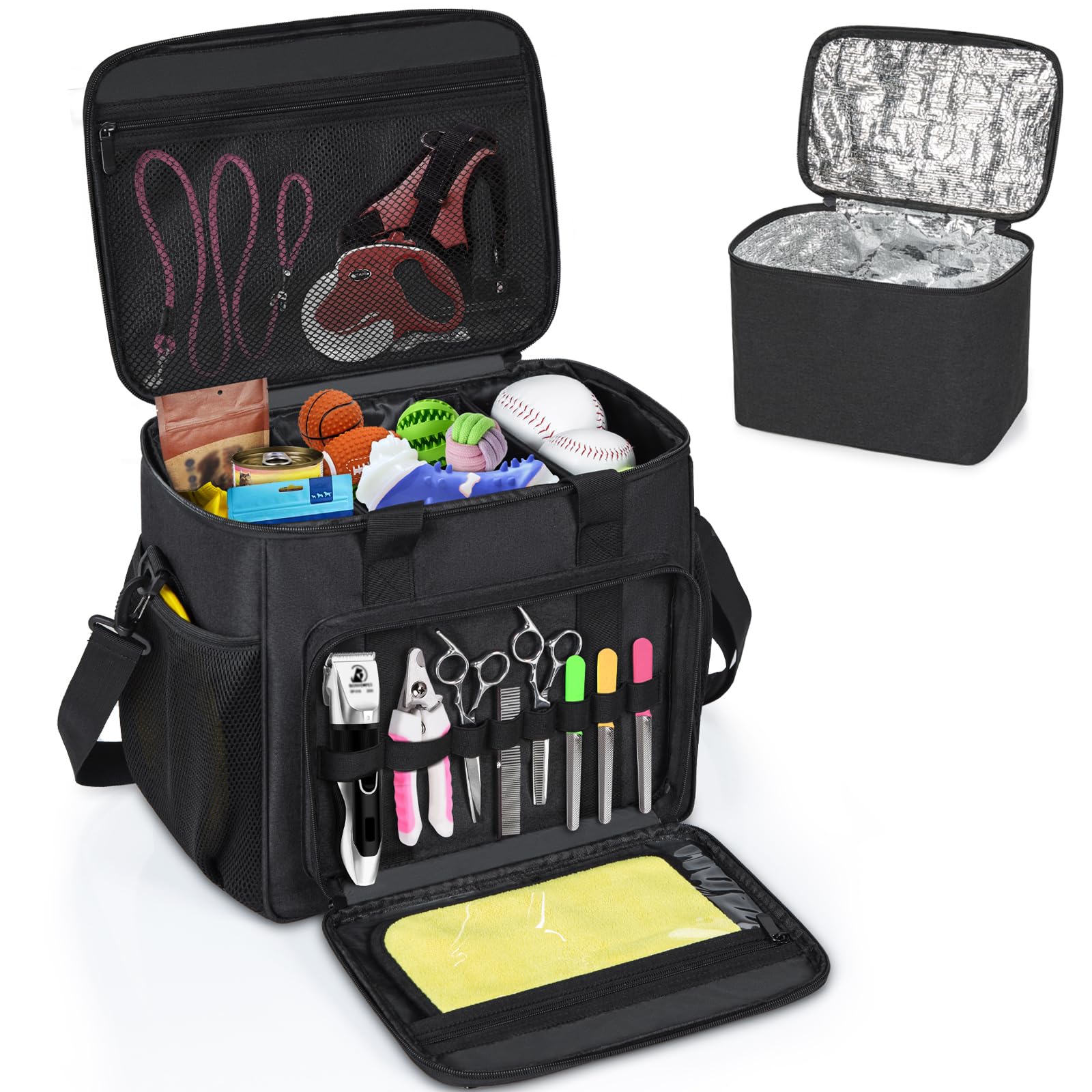 GMAK Large Pet Grooming Bag, Dog Grooming Tote Bags Supplies Organizer Case Pets Tools Organizer Tote for Dog Cat Grooming Tool 