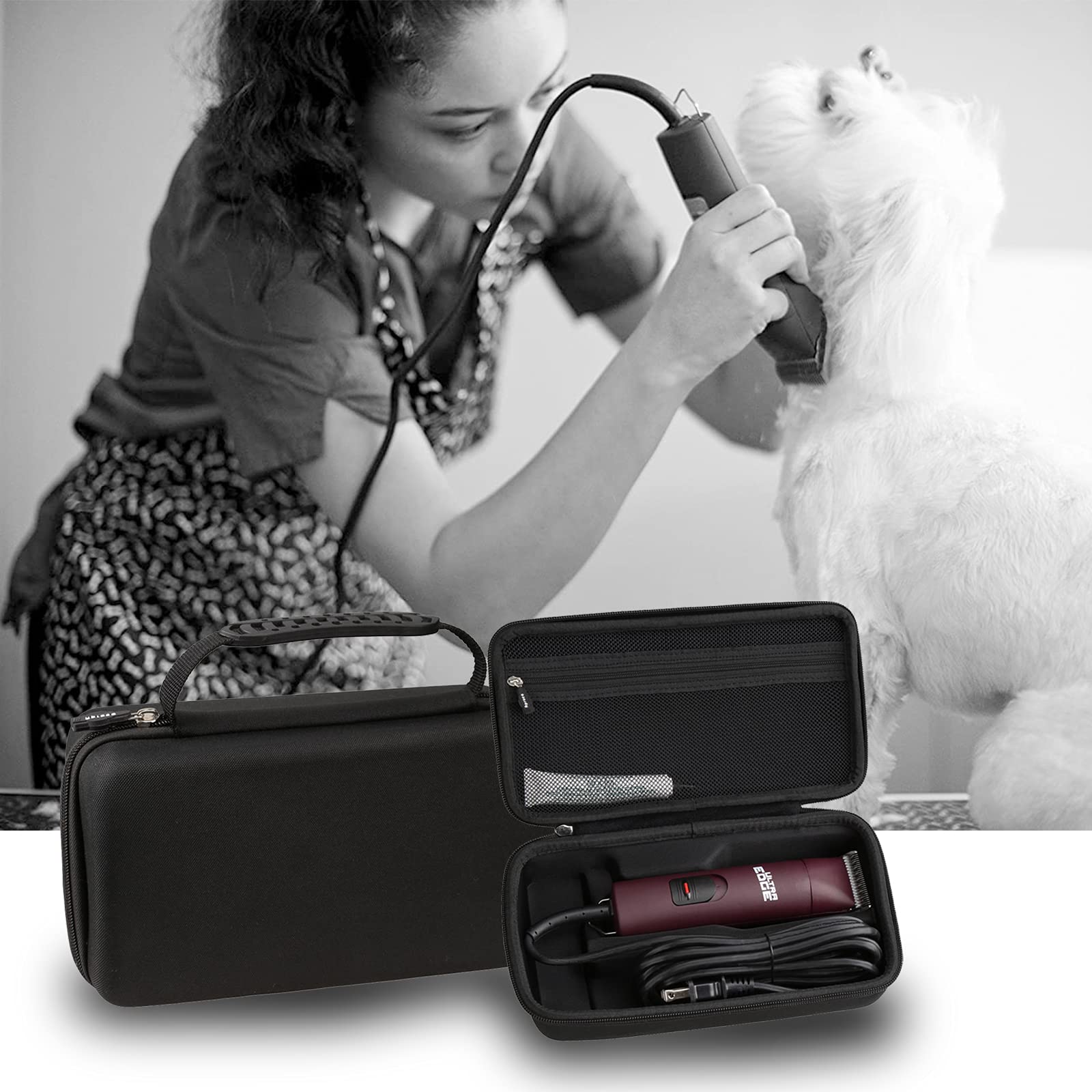 Aproca Hard Storage Travel Case, For Andis Ultraedge Super 2-Speed Detachable Blade Clipper Professional Animal/Dog Grooming