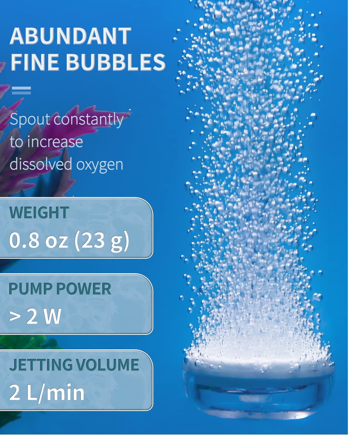 Pawfly Aquarium Air Stone Disc, 1 Inch Small Fish Tank Air Stone Kit Ultra-High Dissolved Bubbler Airstone with Accessories for