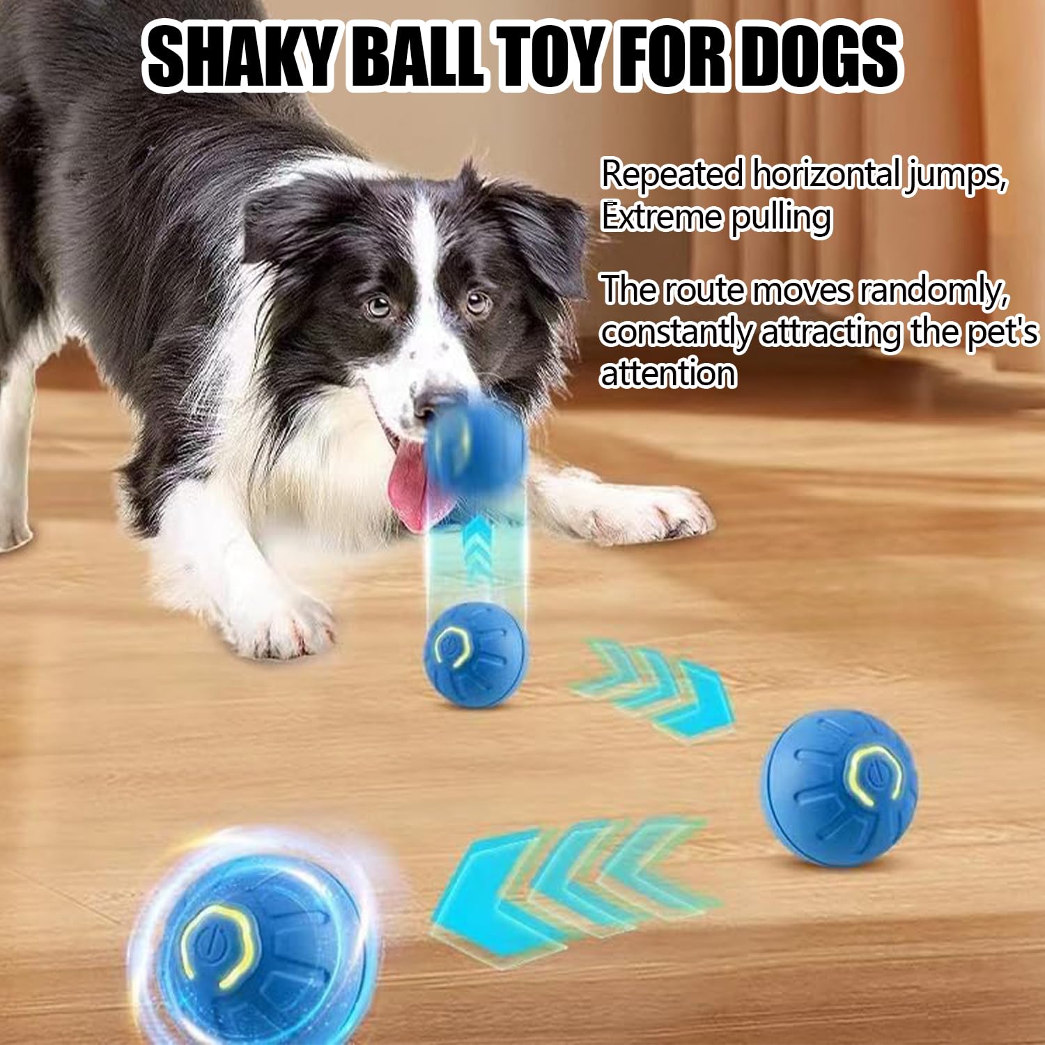 Xihongshi Shaky Ball Toy For Dogs, Automatic Moving Dog Toy Ball For Dogs(Cosmic Orange)