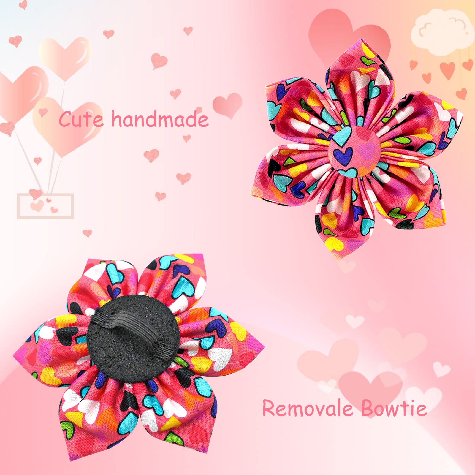 Lionheart Glory Easter Dog Collar With Flower Carrot Print Dog Collar Girl Soft Durable Adjustable Puppy Gift Collar Bows Spring