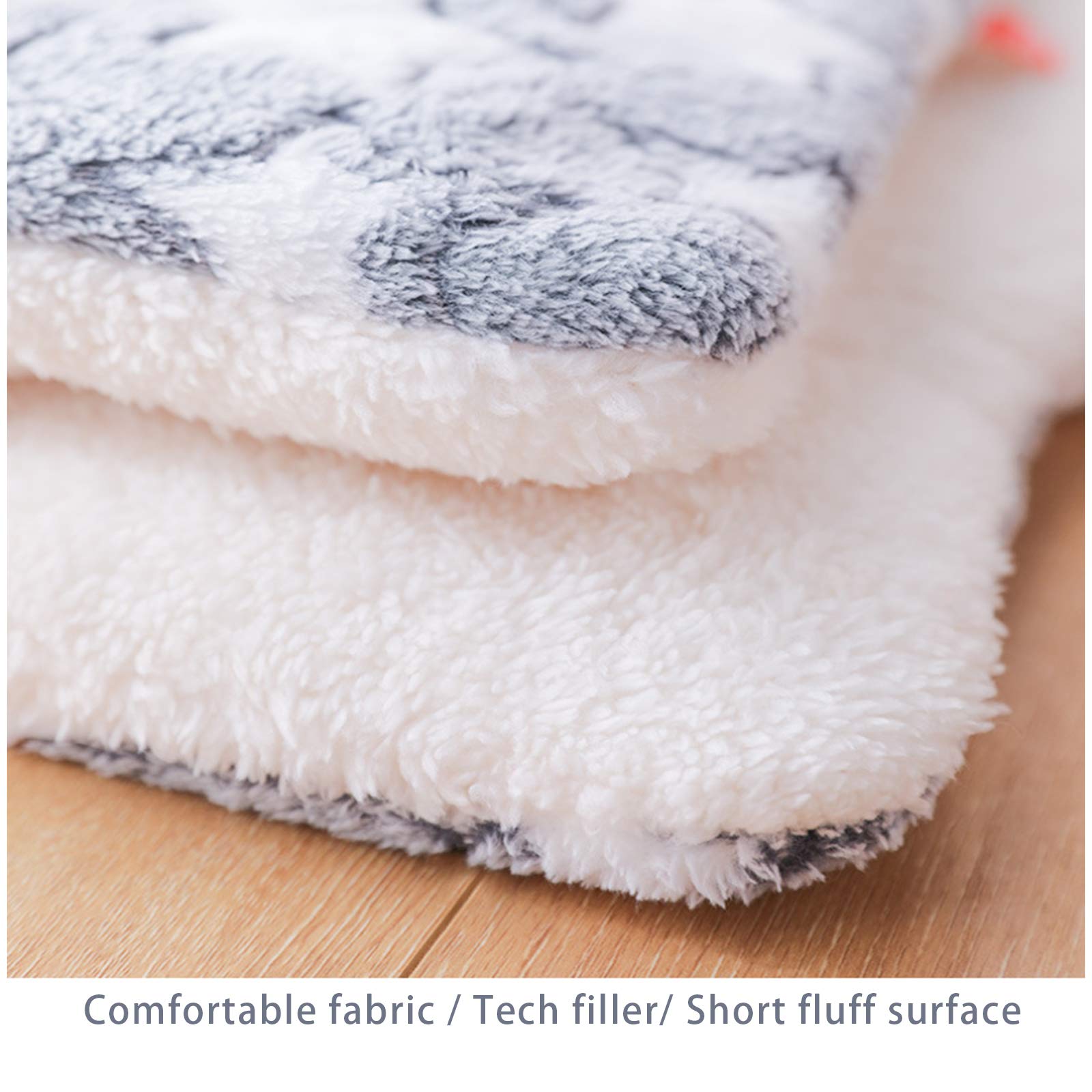 Homereign 2 Pcs Pet Bed Mats. Ultra Soft Pet (Dog/Cat) Bed With Cute Prints. Reversible Faux Lambswool Kennel Pad For Medium Small Dogs And Cats. Machine Washable Pet Bed.
