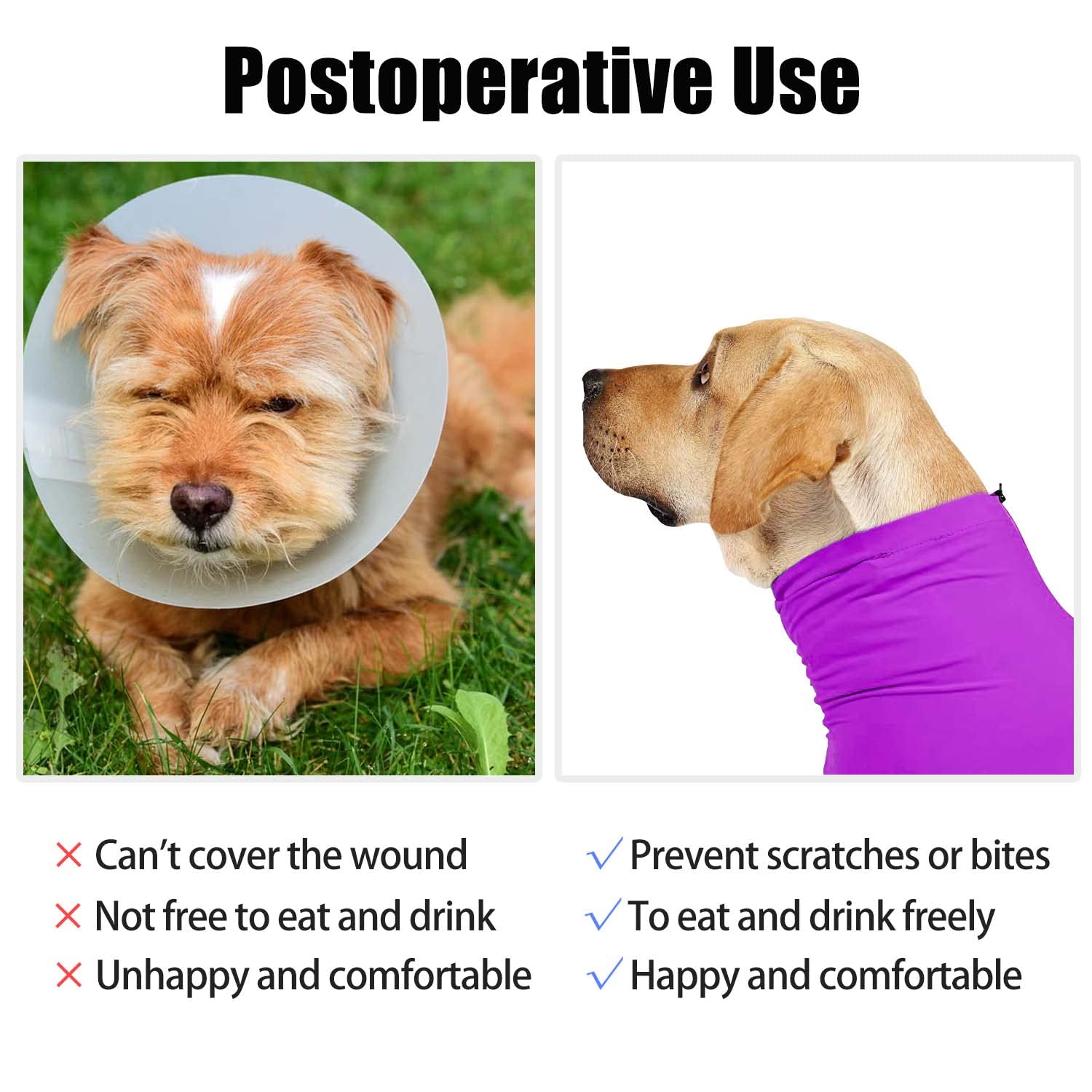 Etdane Dog Onesie After Surgery Pet Surgical Recovery Suit Anti Shedding Bodysuit for Female Male Dog Long Sleeve Claming Pajama