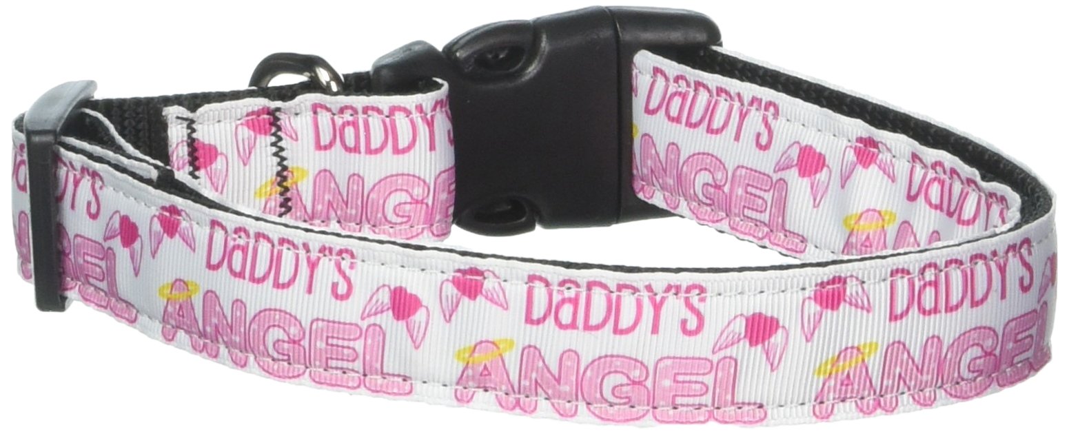 Pet Dog & Cat Nylon Collar or Leash, &quot;Daddy's Angel&quot; LG Collar
