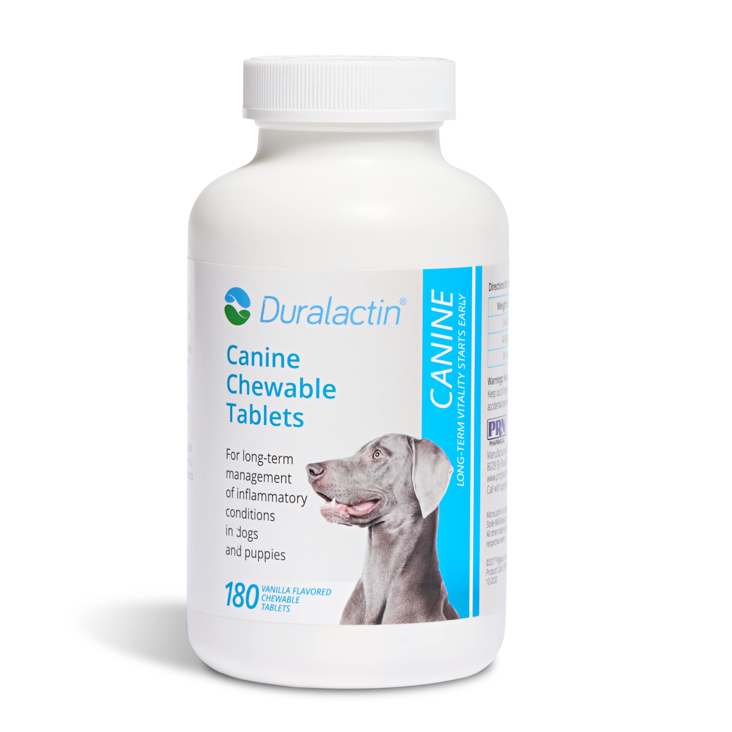 PRN Pharmacal Duralactin Canine Chewable Tablets  Joint Health Supplement for Dogs & Puppies  Contains Milk Protein  Vanilla 